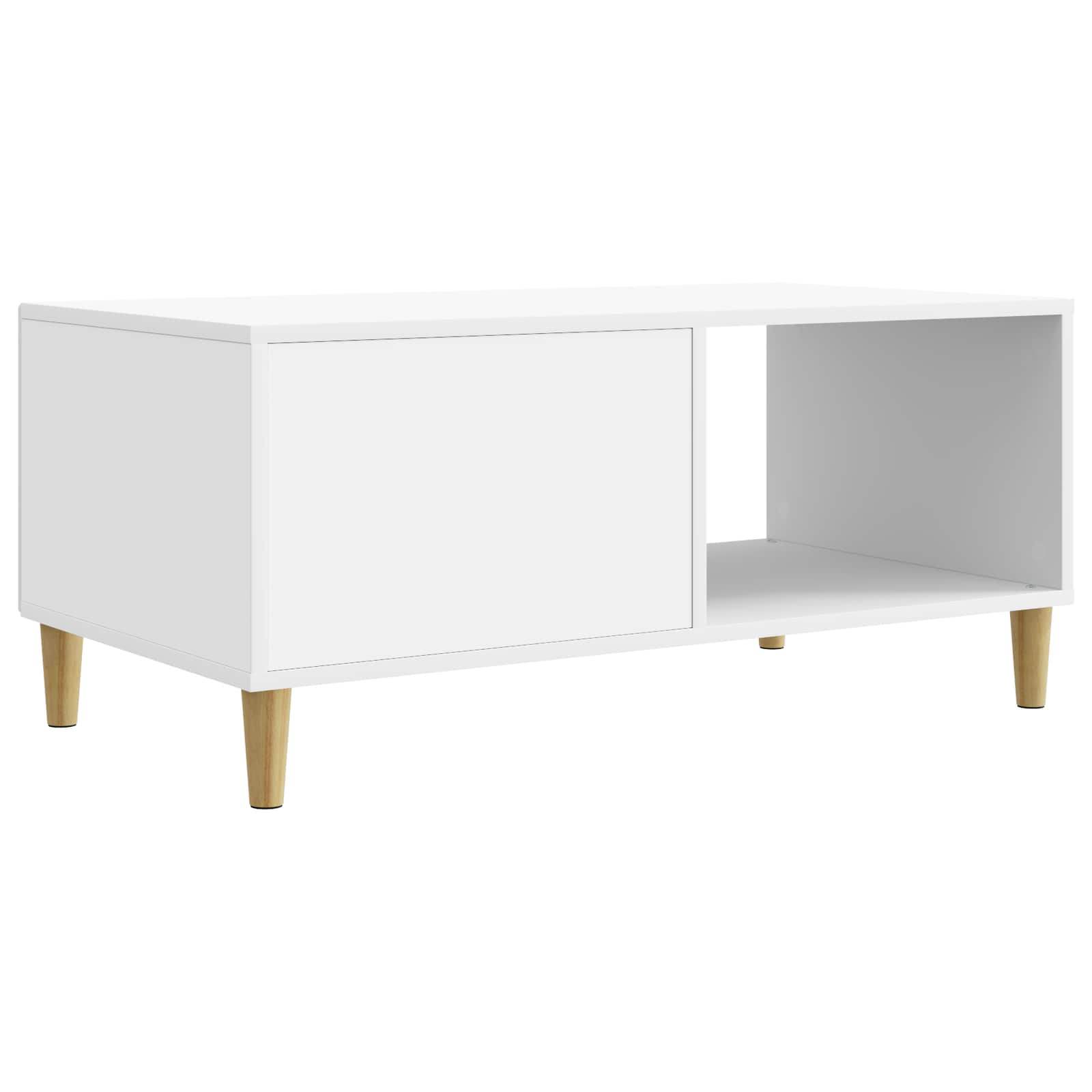 vidaXL Salontafel Zwart 90 x 50 x 40 cm Bewerkt hout