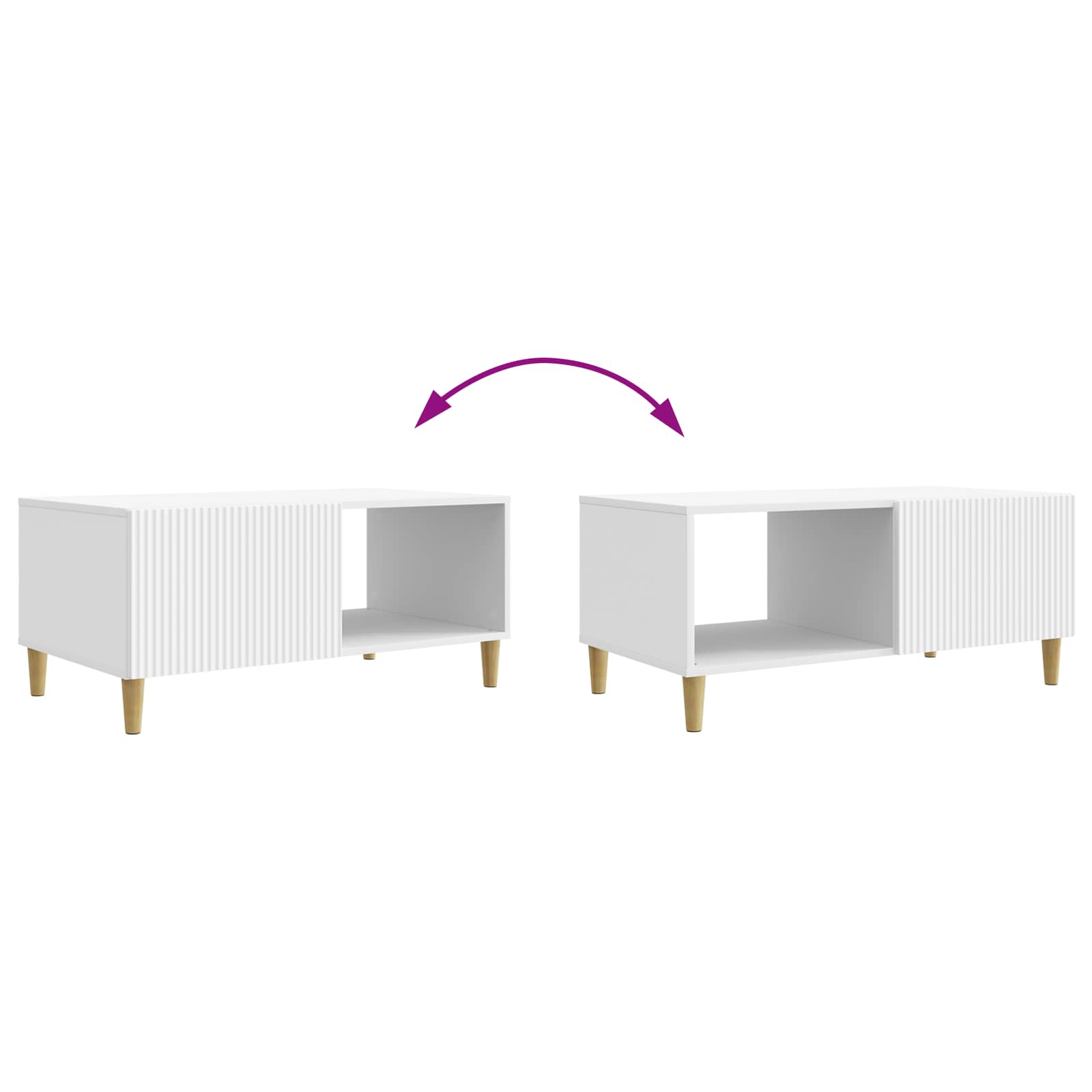 vidaXL Salontafel Zwart 90 x 50 x 40 cm Bewerkt hout