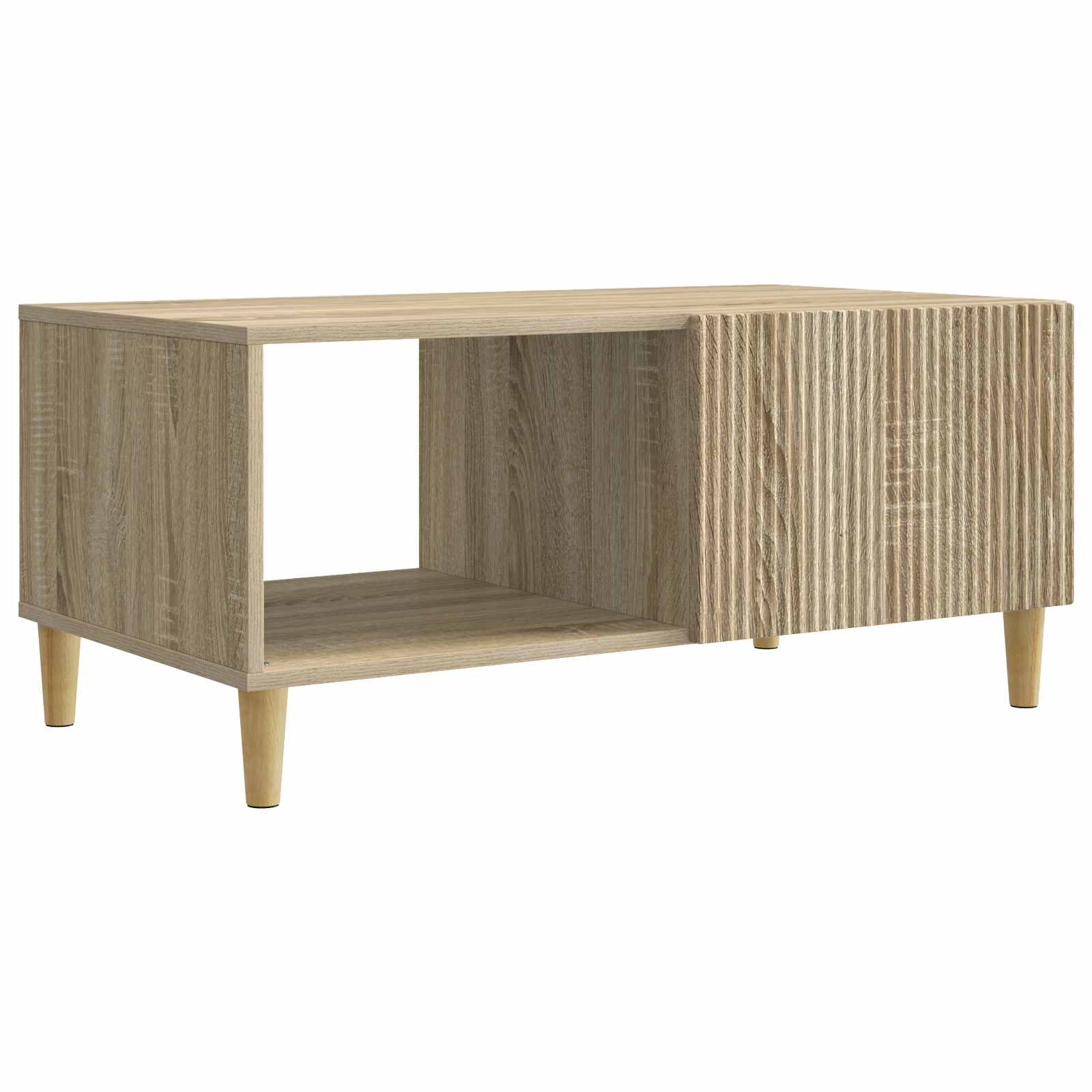 vidaXL Salontafel Zwart 90 x 50 x 40 cm Bewerkt hout