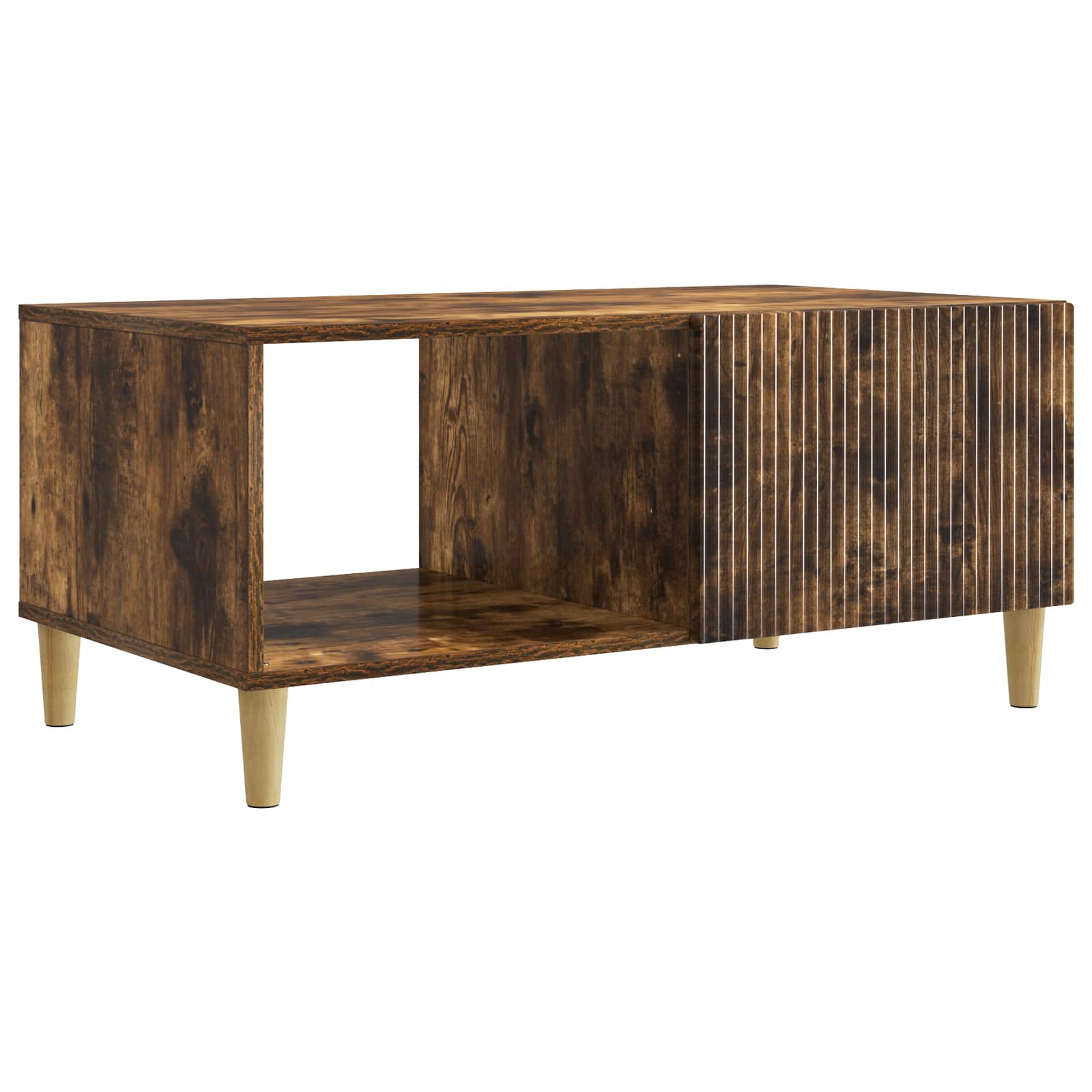 vidaXL Salontafel Zwart 90 x 50 x 40 cm Bewerkt hout