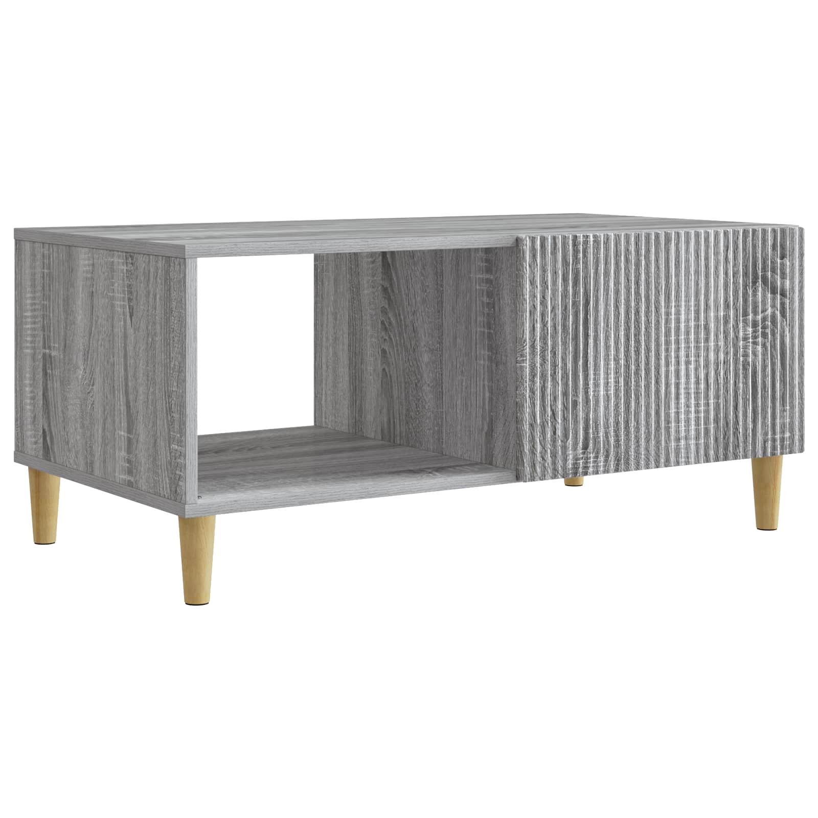 vidaXL Salontafel Zwart 90 x 50 x 40 cm Bewerkt hout