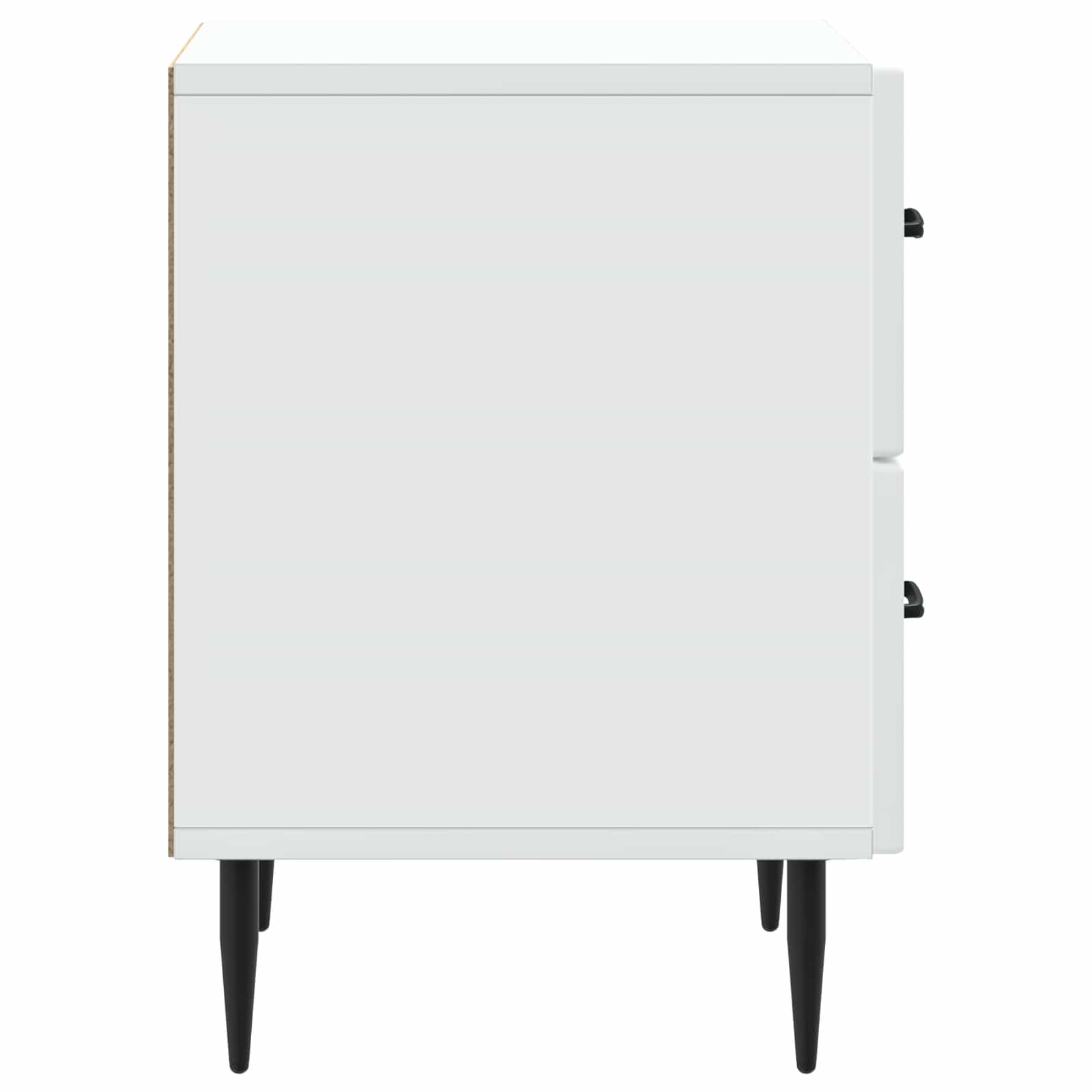 vidaXL Nachtkastje met lade 2 pcs Wit 43 x 34,5 x 47,5 cm Bewerkt hout