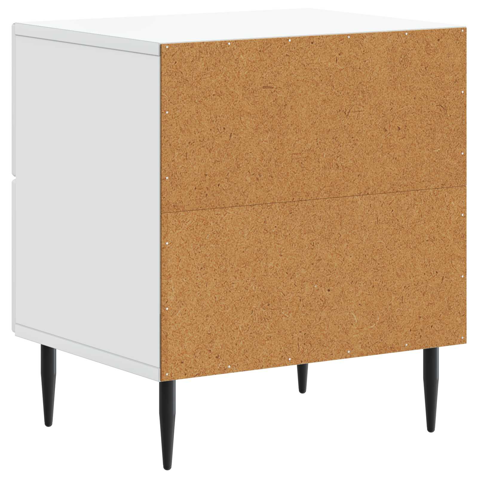 vidaXL Nachtkastje met lade 2 pcs Wit 43 x 34,5 x 47,5 cm Bewerkt hout
