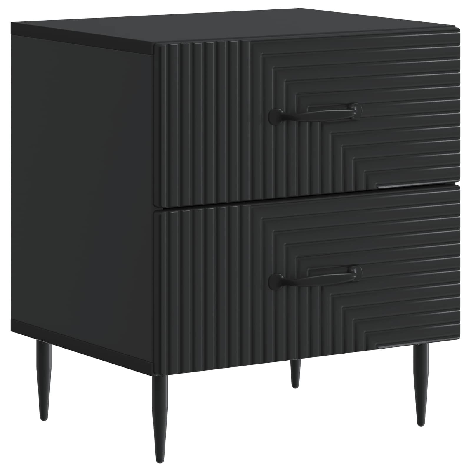 vidaXL Nachtkastje met lade 2 pcs Wit 43 x 34,5 x 47,5 cm Bewerkt hout