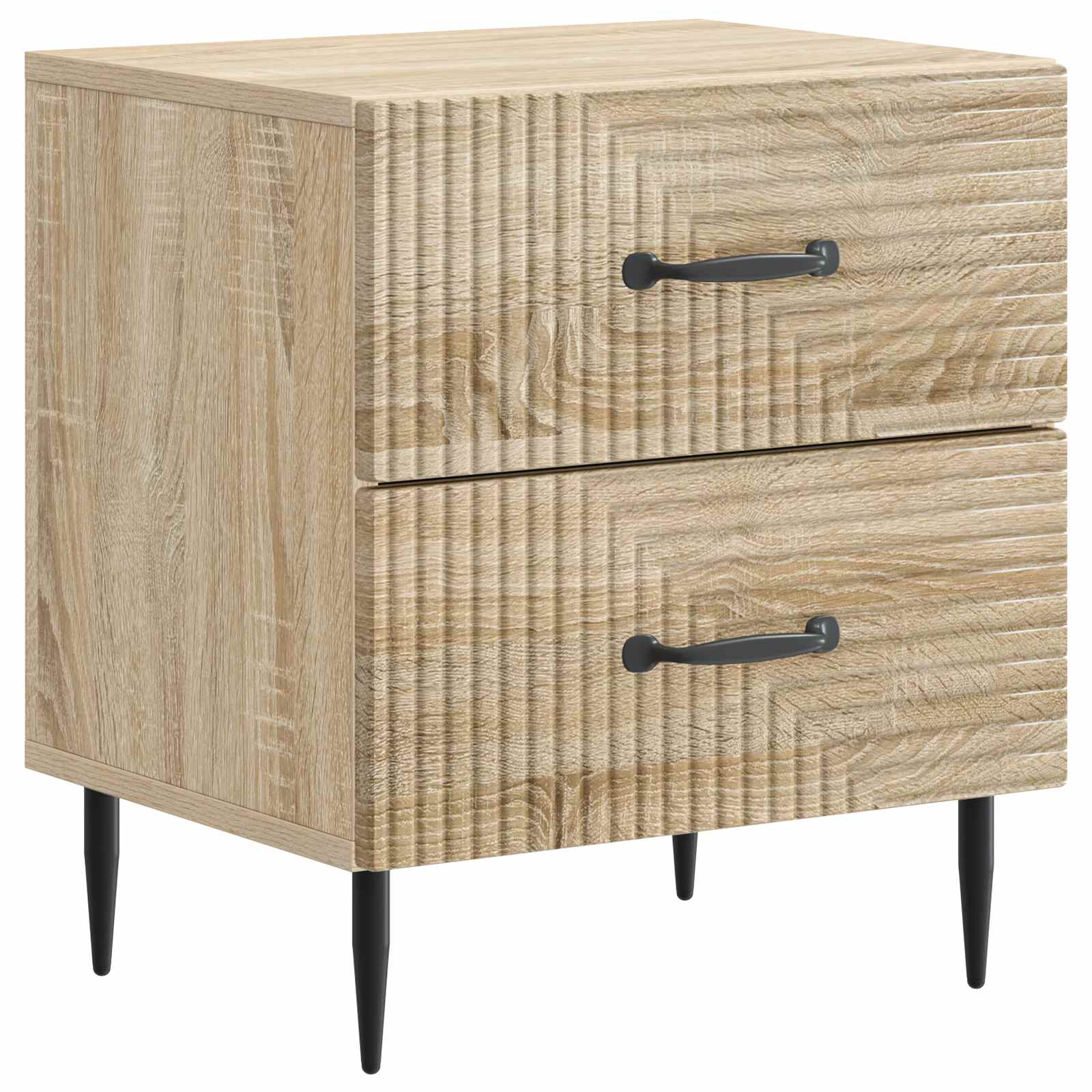 vidaXL Nachtkastje met lade 2 pcs Wit 43 x 34,5 x 47,5 cm Bewerkt hout
