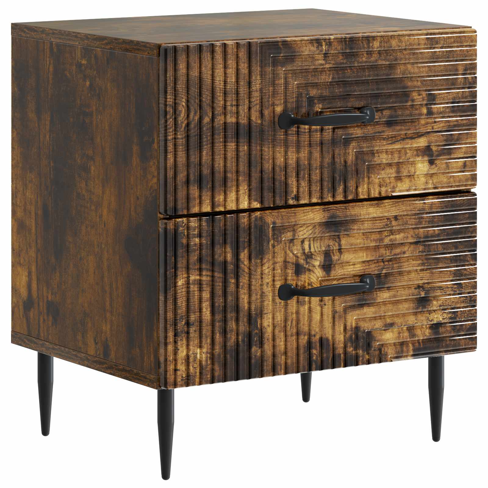 vidaXL Nachtkastje met lade 2 pcs Wit 43 x 34,5 x 47,5 cm Bewerkt hout