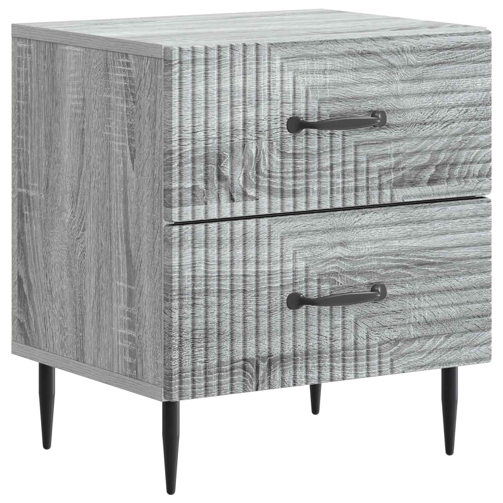 vidaXL Nachtkastje met lade 2 pcs Wit 43 x 34,5 x 47,5 cm Bewerkt hout
