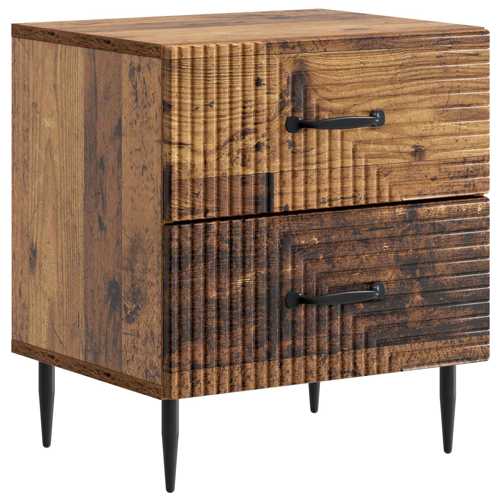 vidaXL Nachtkastje met lade 2 pcs Wit 43 x 34,5 x 47,5 cm Bewerkt hout