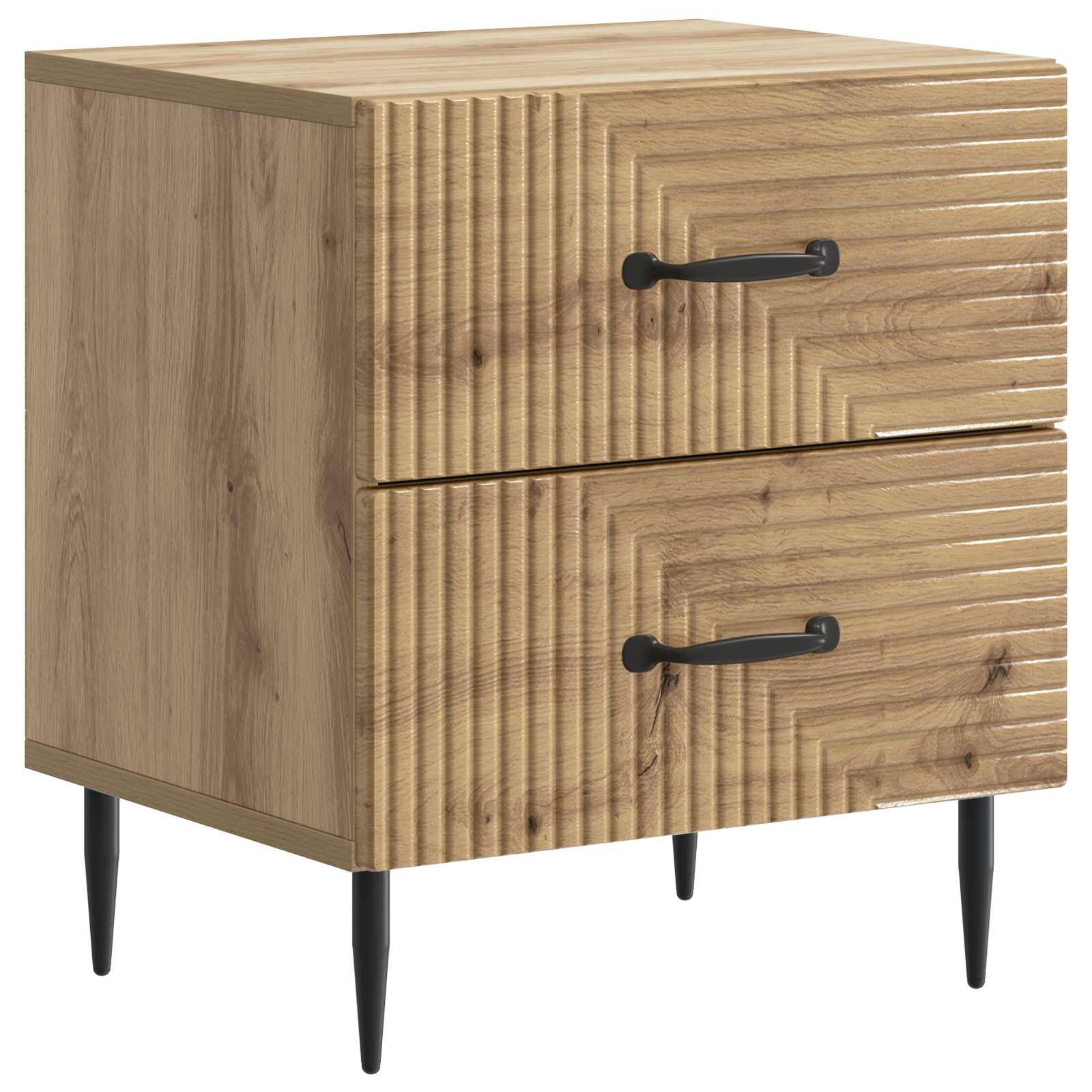 vidaXL Nachtkastje met lade 2 pcs Wit 43 x 34,5 x 47,5 cm Bewerkt hout