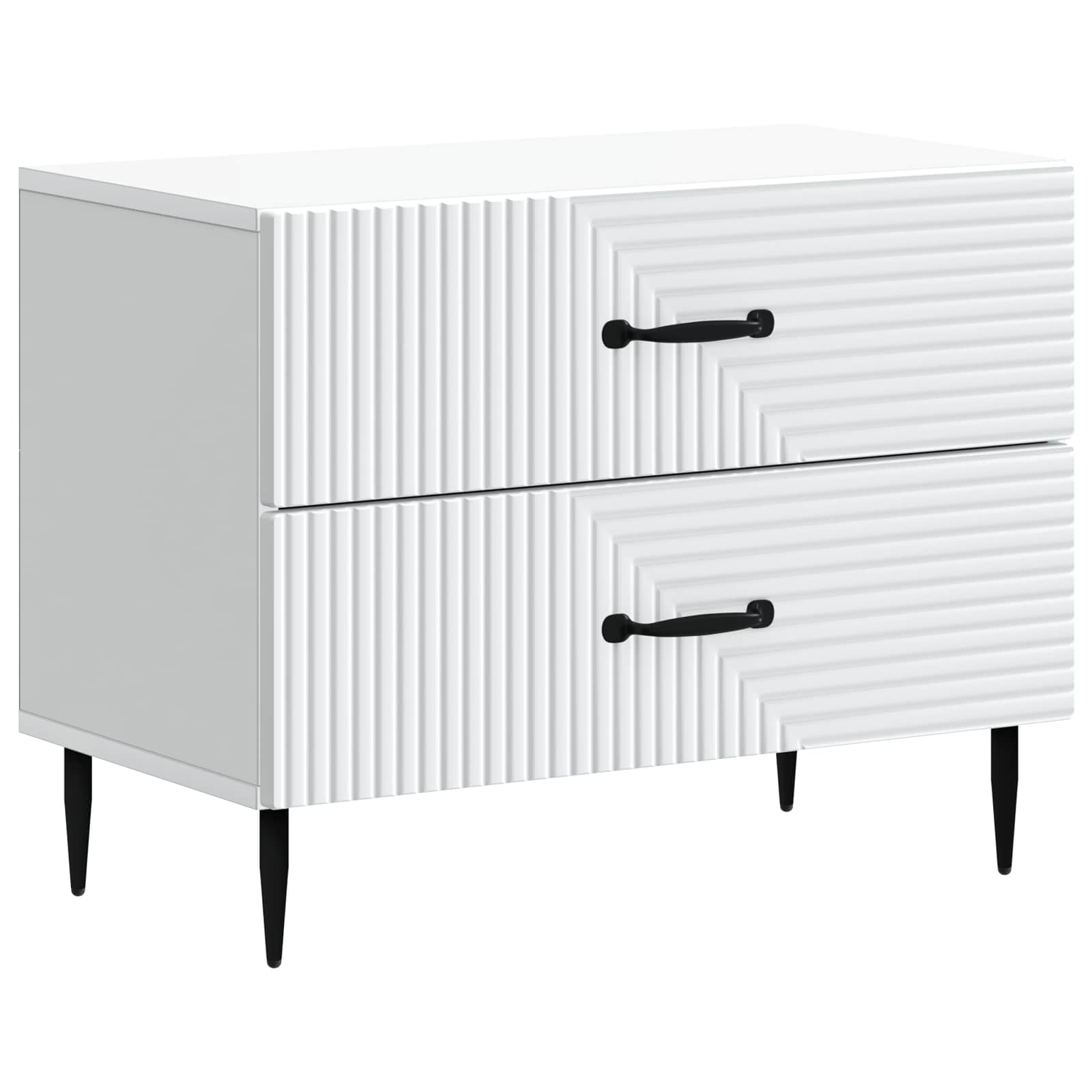 vidaXL Nachtkastje met lade Zwart 62 x 34,5 x 47,5 cm Bewerkt hout