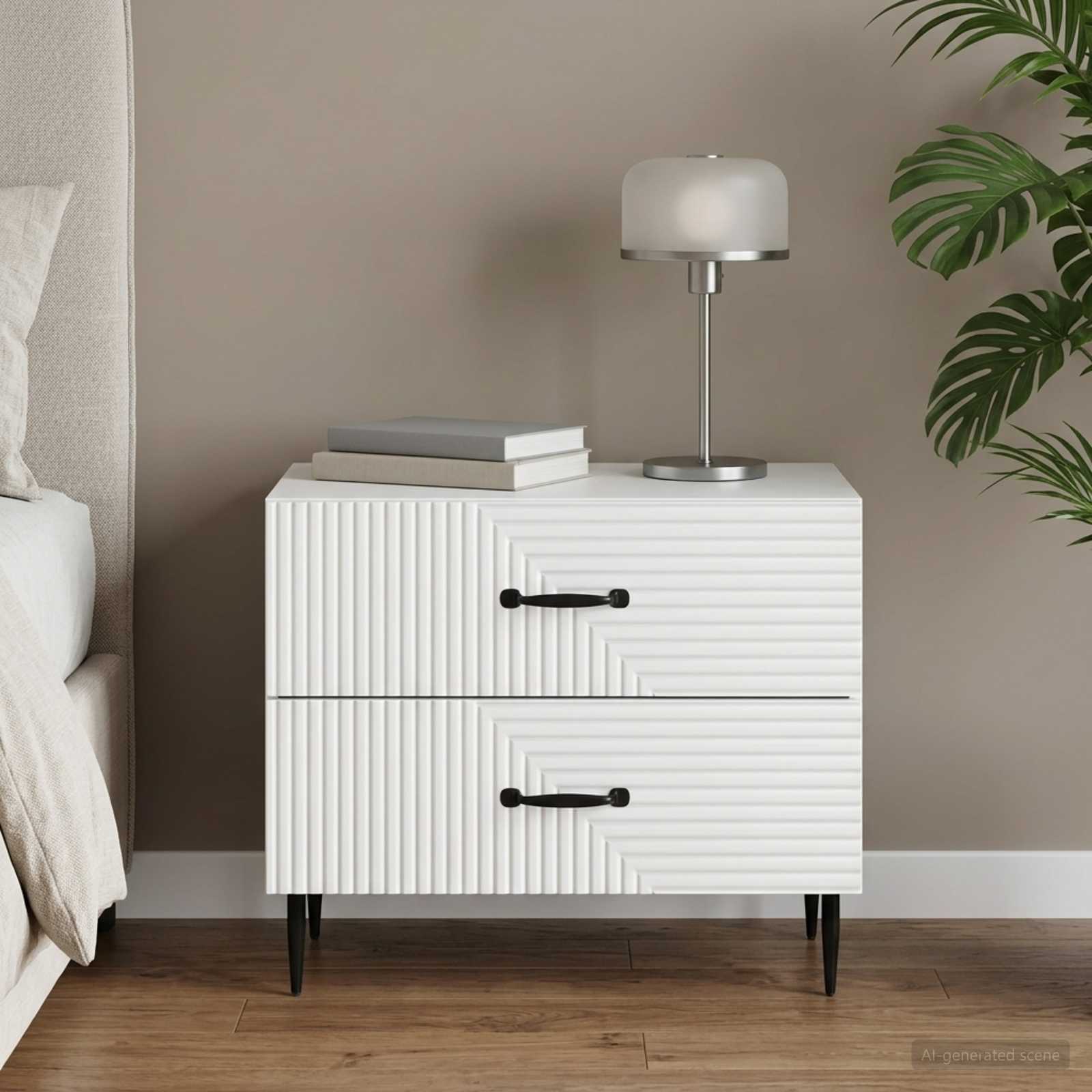 vidaXL Nachtkastje met lade Zwart 62 x 34,5 x 47,5 cm Bewerkt hout