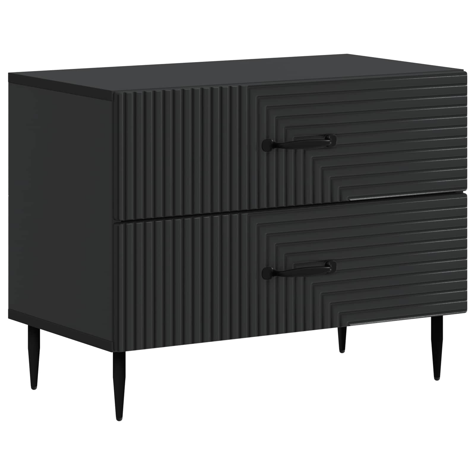 vidaXL Nachtkastje met lade Zwart 62 x 34,5 x 47,5 cm Bewerkt hout