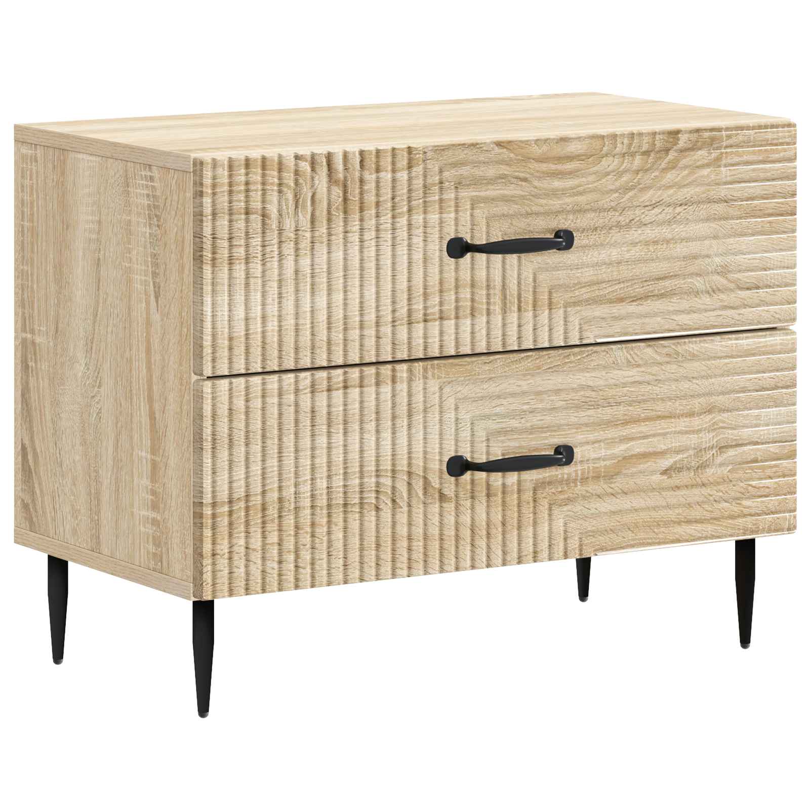 vidaXL Nachtkastje met lade Zwart 62 x 34,5 x 47,5 cm Bewerkt hout