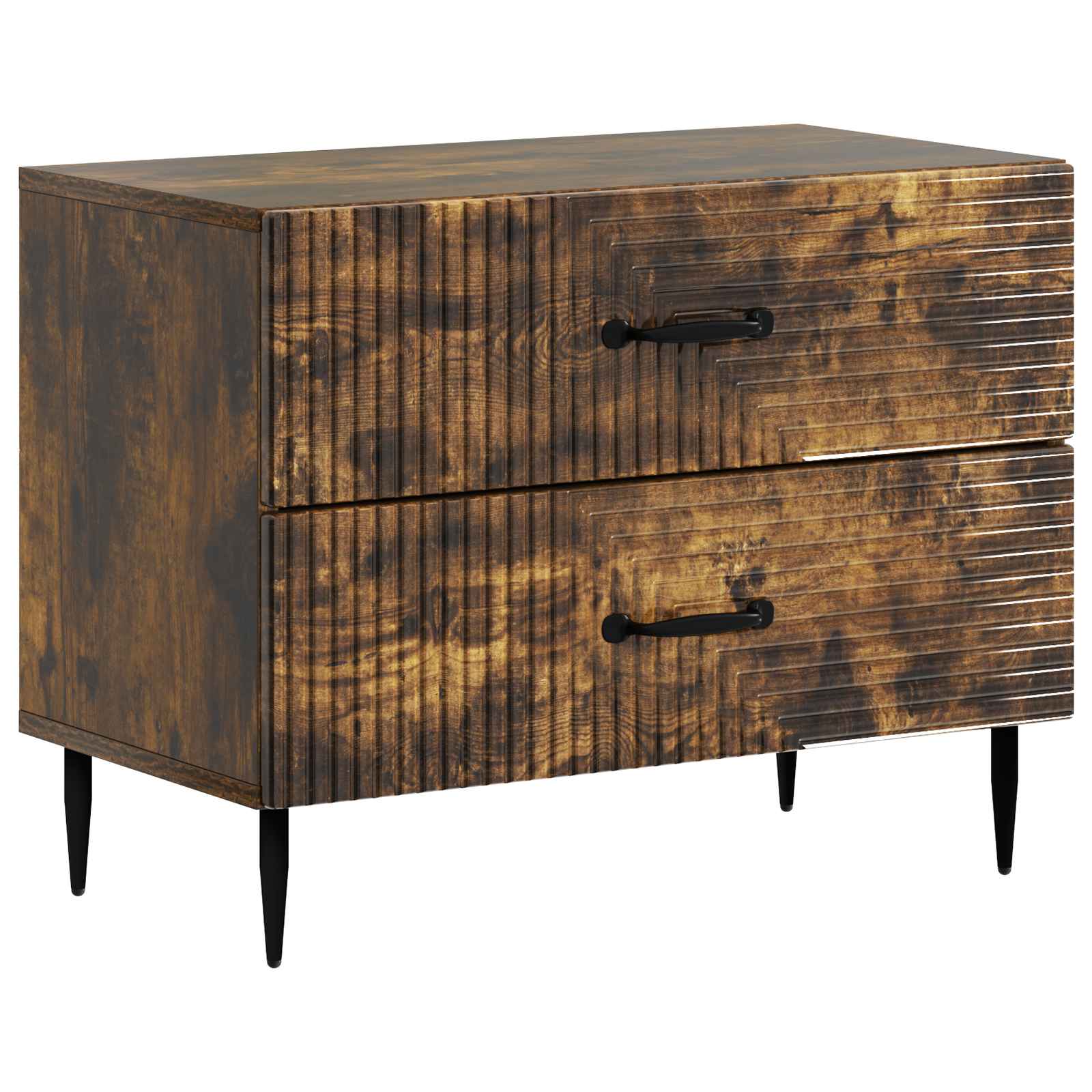 vidaXL Nachtkastje met lade Zwart 62 x 34,5 x 47,5 cm Bewerkt hout
