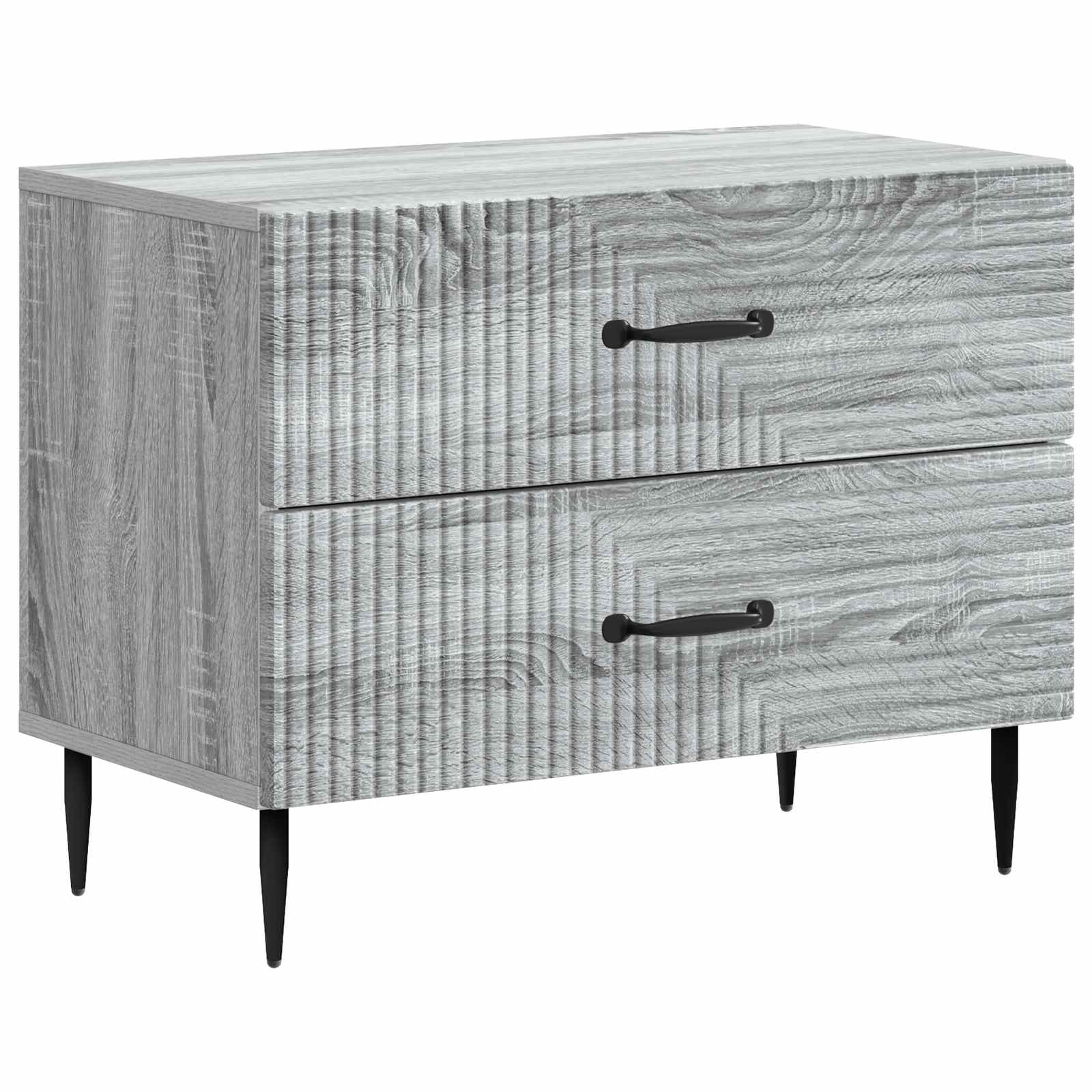 vidaXL Nachtkastje met lade Zwart 62 x 34,5 x 47,5 cm Bewerkt hout