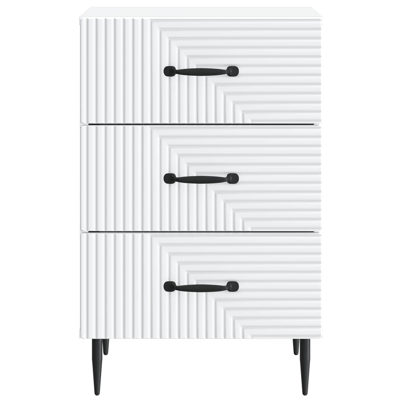 vidaXL Nachtkastje met lade Zwart 43 x 41 x 66,5 cm Bewerkt hout