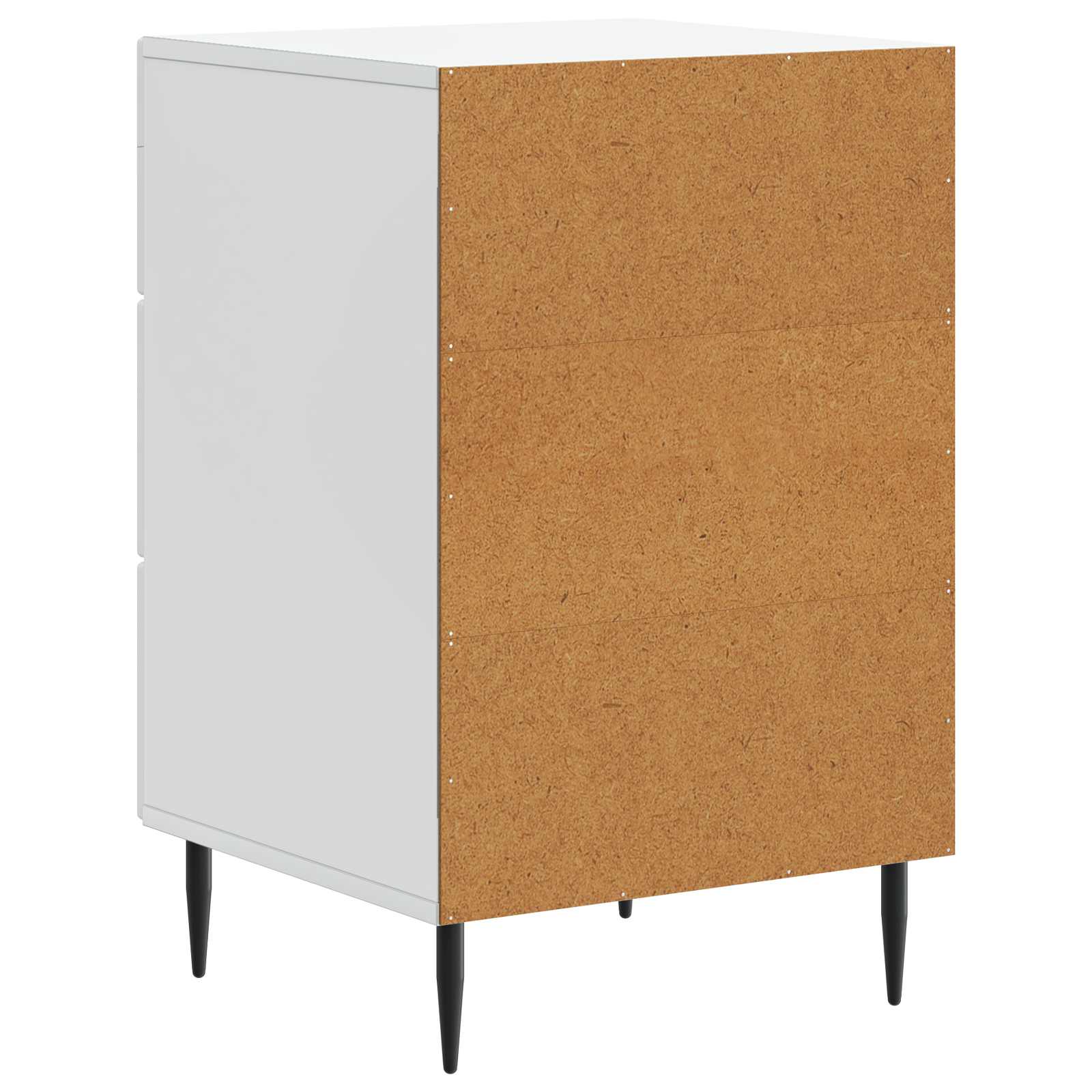 vidaXL Nachtkastje met lade Zwart 43 x 41 x 66,5 cm Bewerkt hout