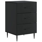 vidaXL Nachtkastje met lade Zwart 43 x 41 x 66,5 cm Bewerkt hout