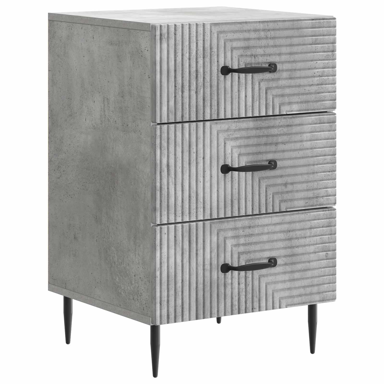 vidaXL Nachtkastje met lade Zwart 43 x 41 x 66,5 cm Bewerkt hout
