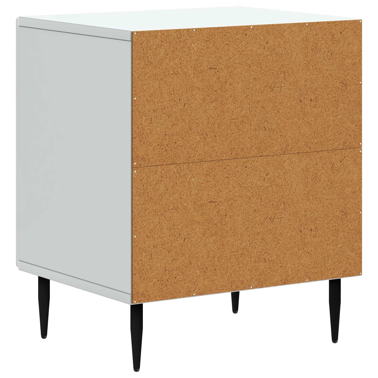 vidaXL Nachtkastje 2 pcs Wit 43 x 34,5 x 50 cm Bewerkt hout