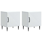 vidaXL Nachtkastje 2 pcs Wit 43 x 34,5 x 50 cm Bewerkt hout