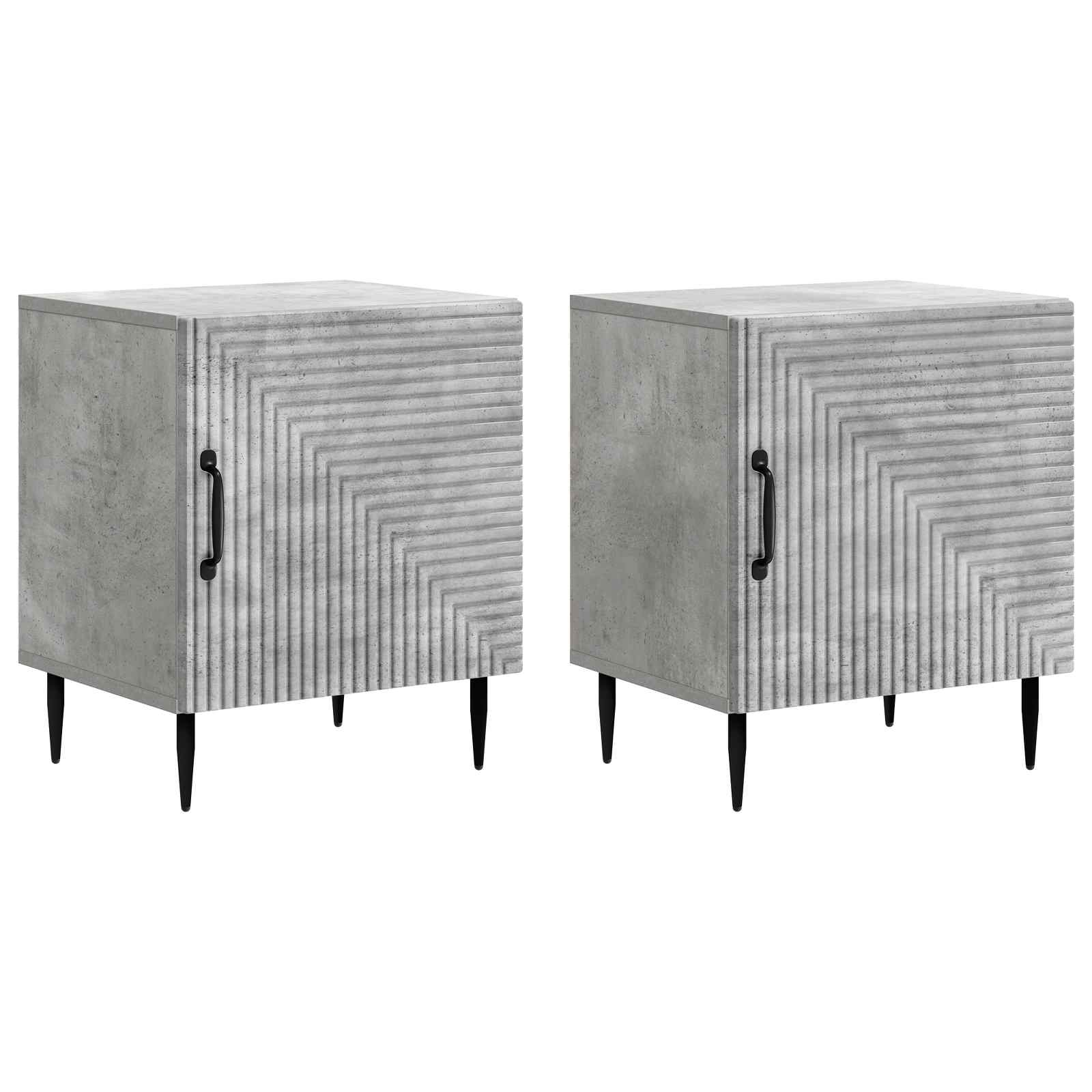 vidaXL Nachtkastje 2 pcs Wit 43 x 34,5 x 50 cm Bewerkt hout
