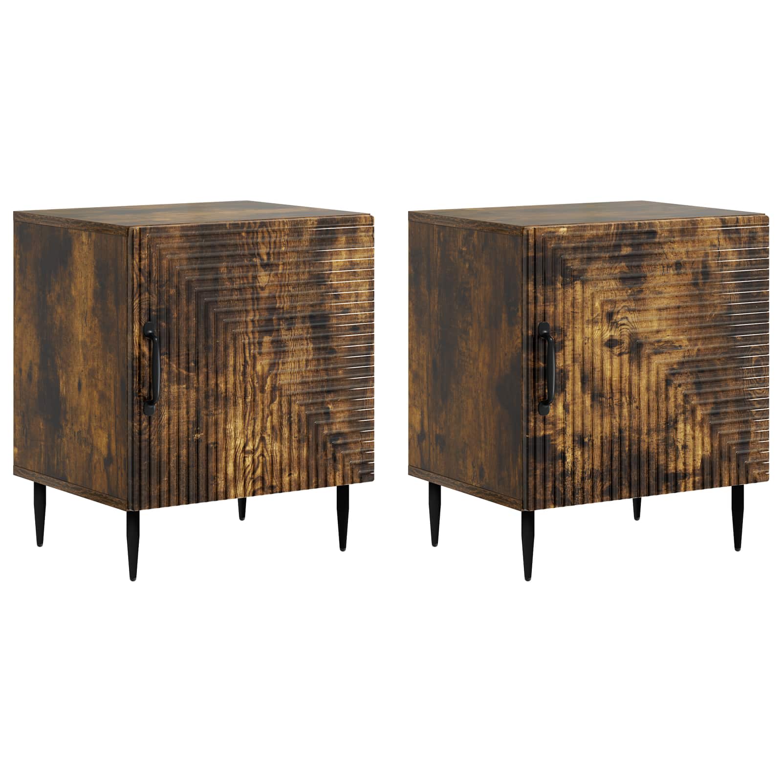 vidaXL Nachtkastje 2 pcs Wit 43 x 34,5 x 50 cm Bewerkt hout