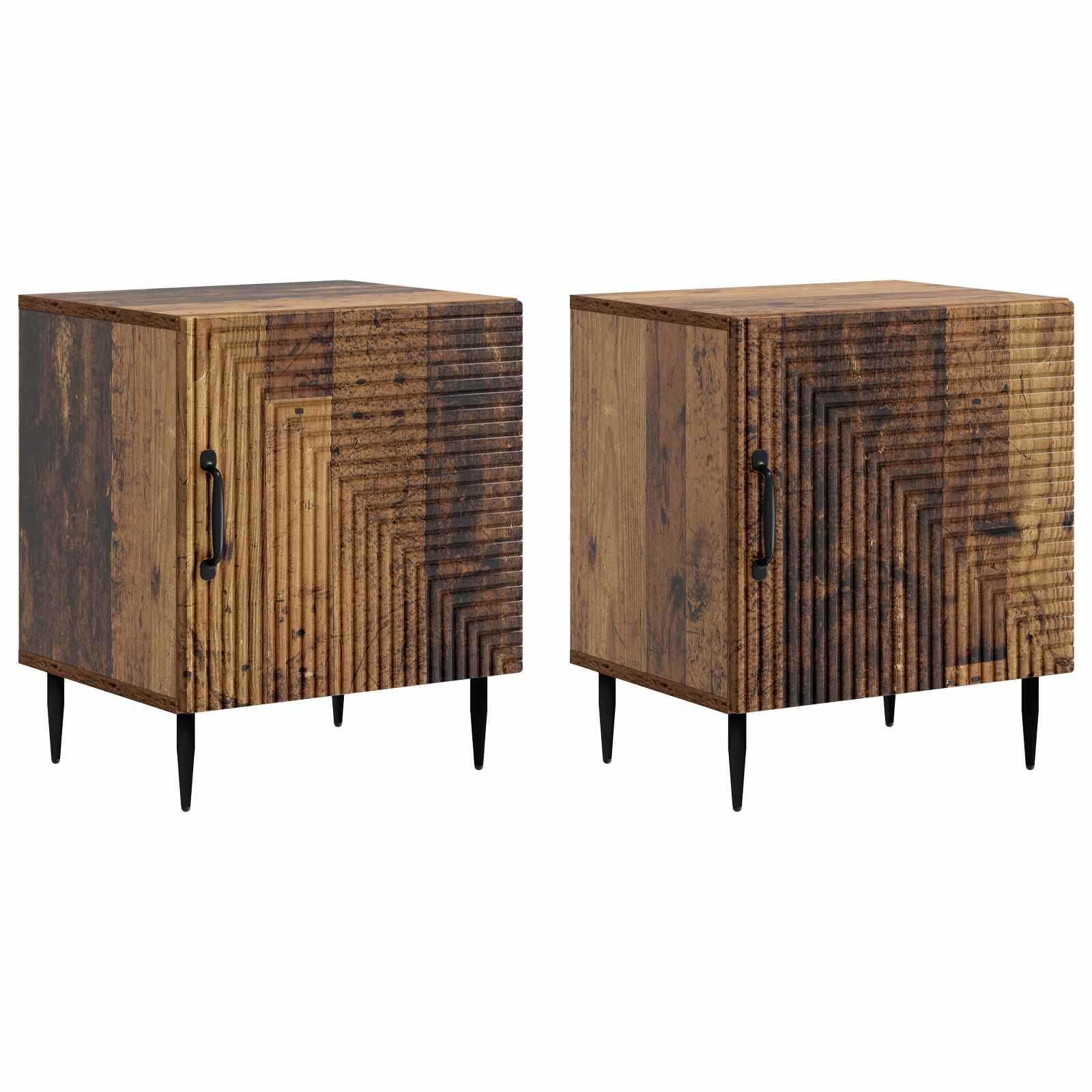 vidaXL Nachtkastje 2 pcs Wit 43 x 34,5 x 50 cm Bewerkt hout