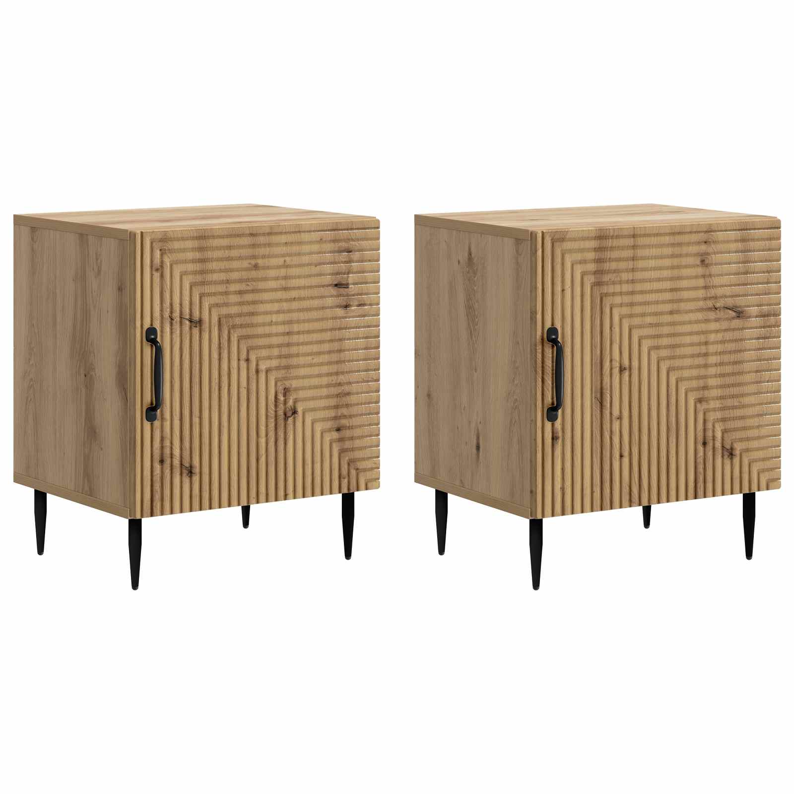 vidaXL Nachtkastje 2 pcs Wit 43 x 34,5 x 50 cm Bewerkt hout