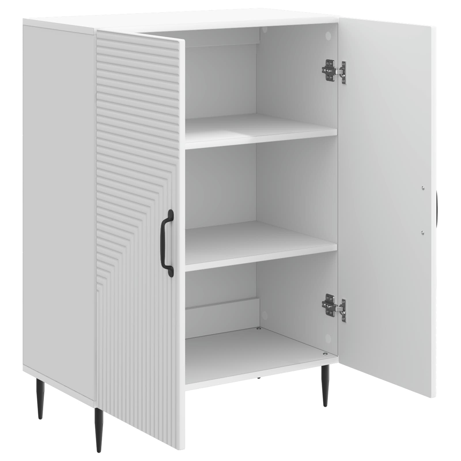 vidaXL Dressoir Zwart 66 x 34,5 x 89,5 cm Bewerkt hout
