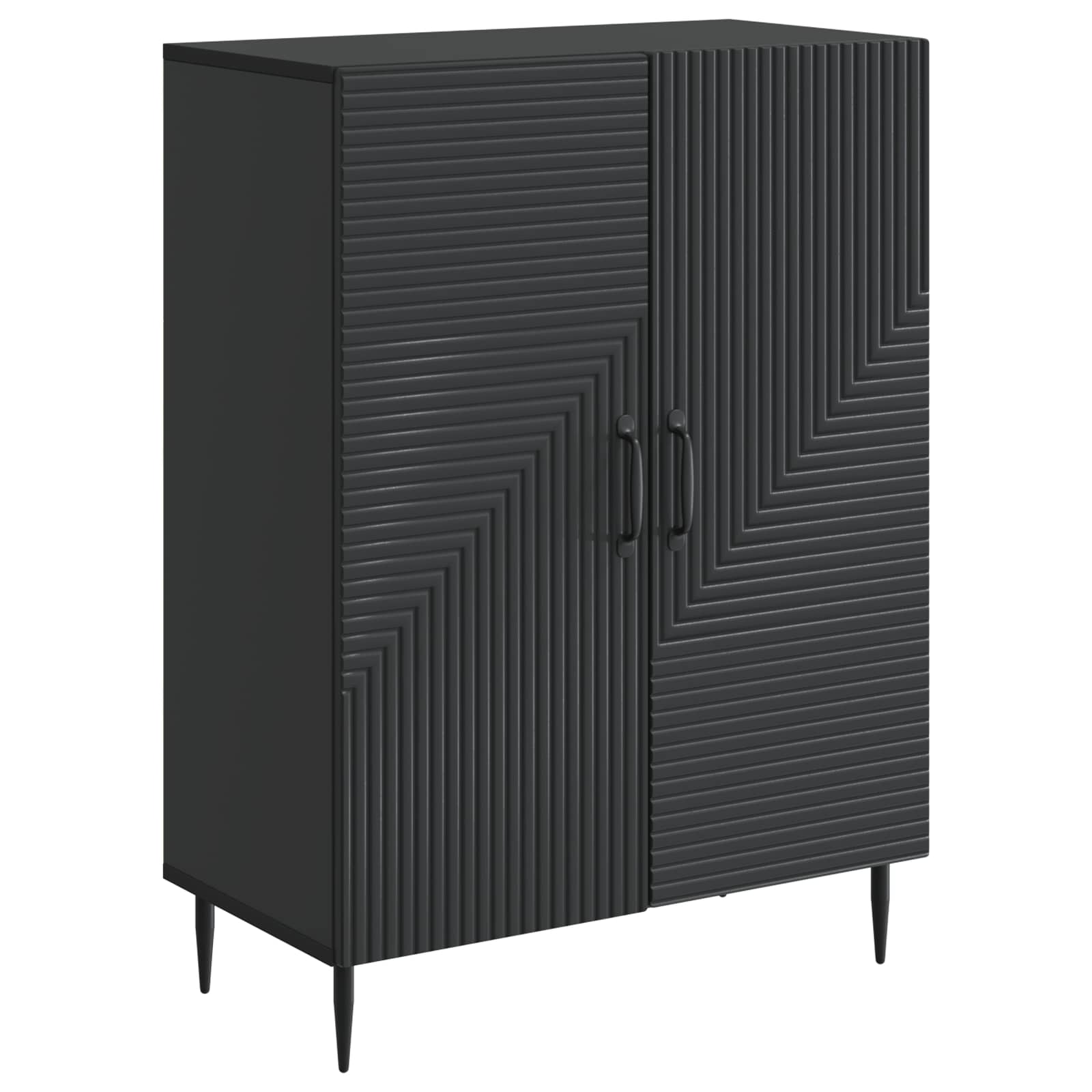 vidaXL Dressoir Zwart 66 x 34,5 x 89,5 cm Bewerkt hout