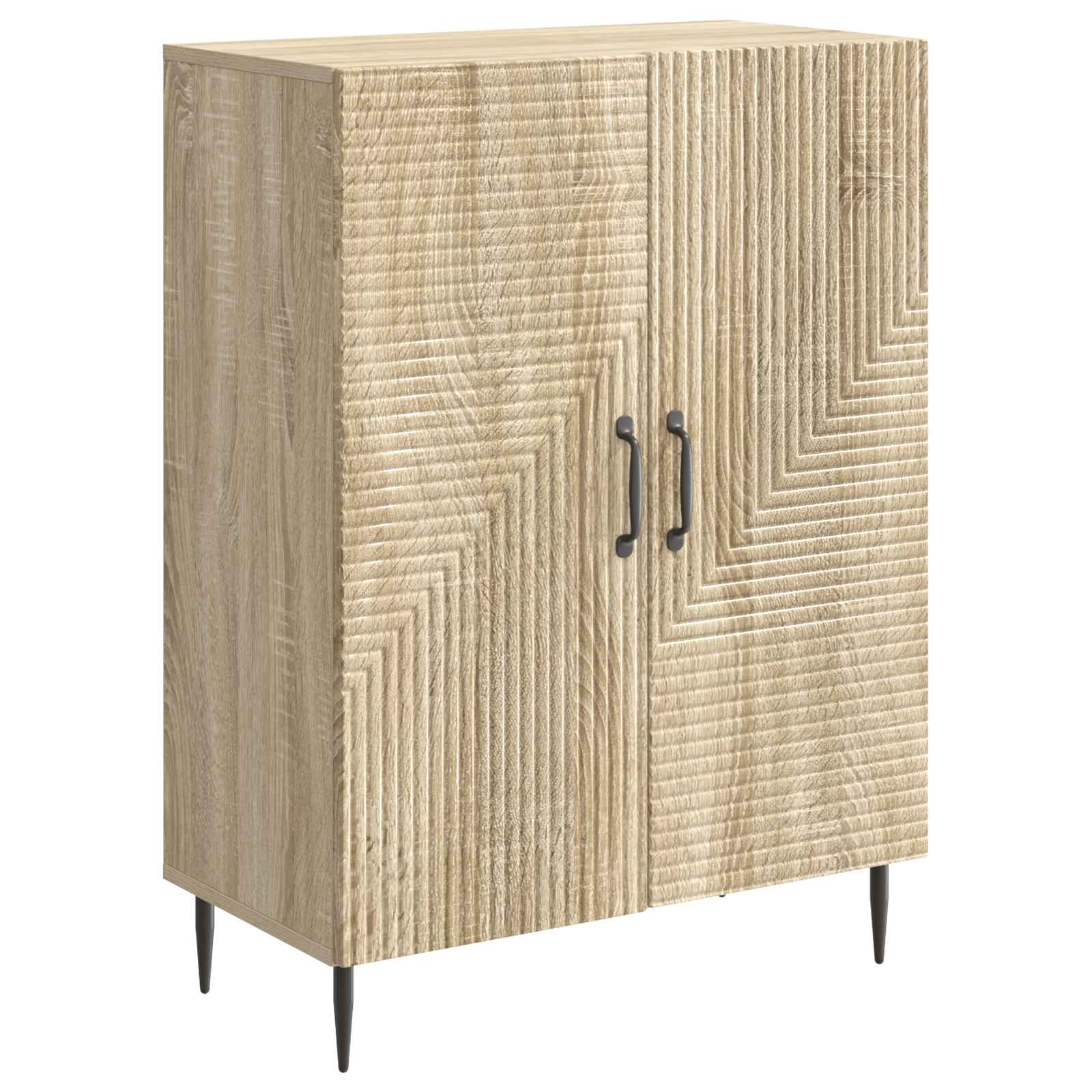 vidaXL Dressoir Zwart 66 x 34,5 x 89,5 cm Bewerkt hout