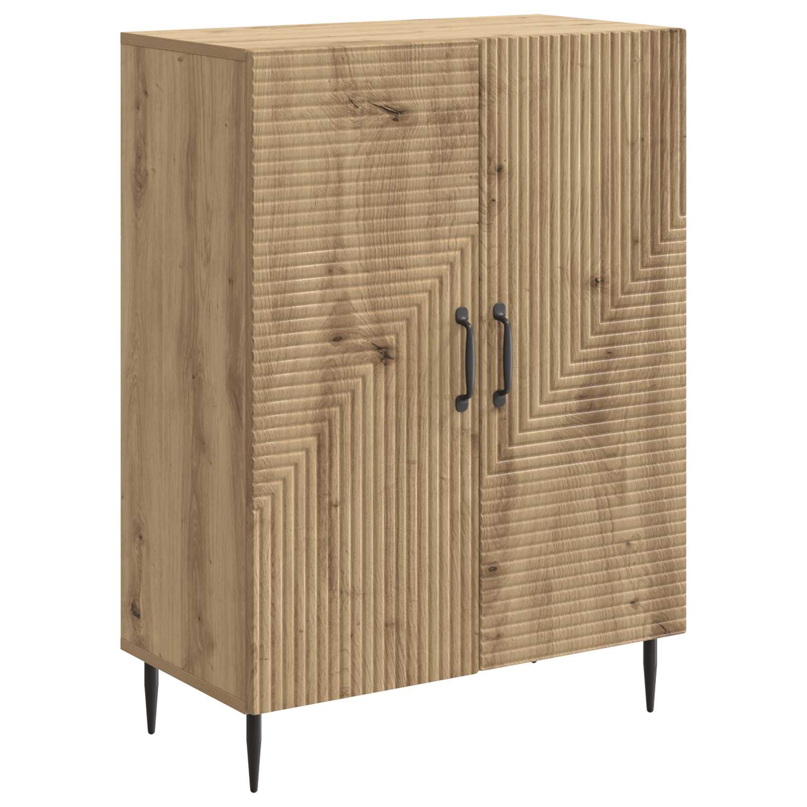 vidaXL Dressoir Zwart 66 x 34,5 x 89,5 cm Bewerkt hout