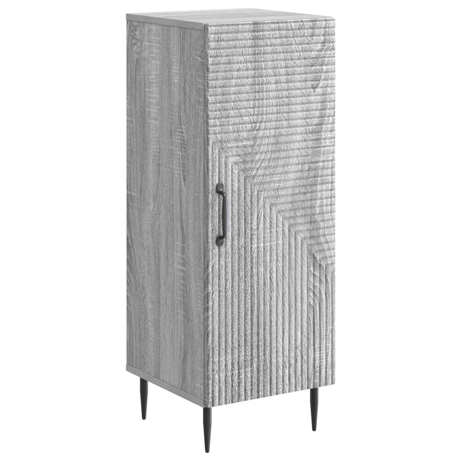 vidaXL Dressoir Zwart 33 x 34,5 x 89,5 cm Bewerkt hout