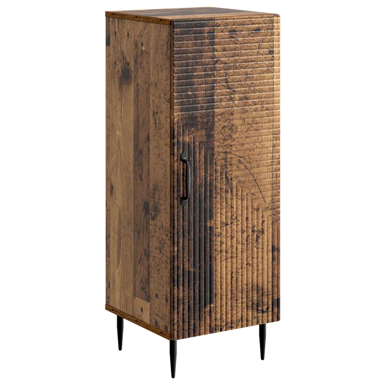 vidaXL Dressoir Zwart 33 x 34,5 x 89,5 cm Bewerkt hout