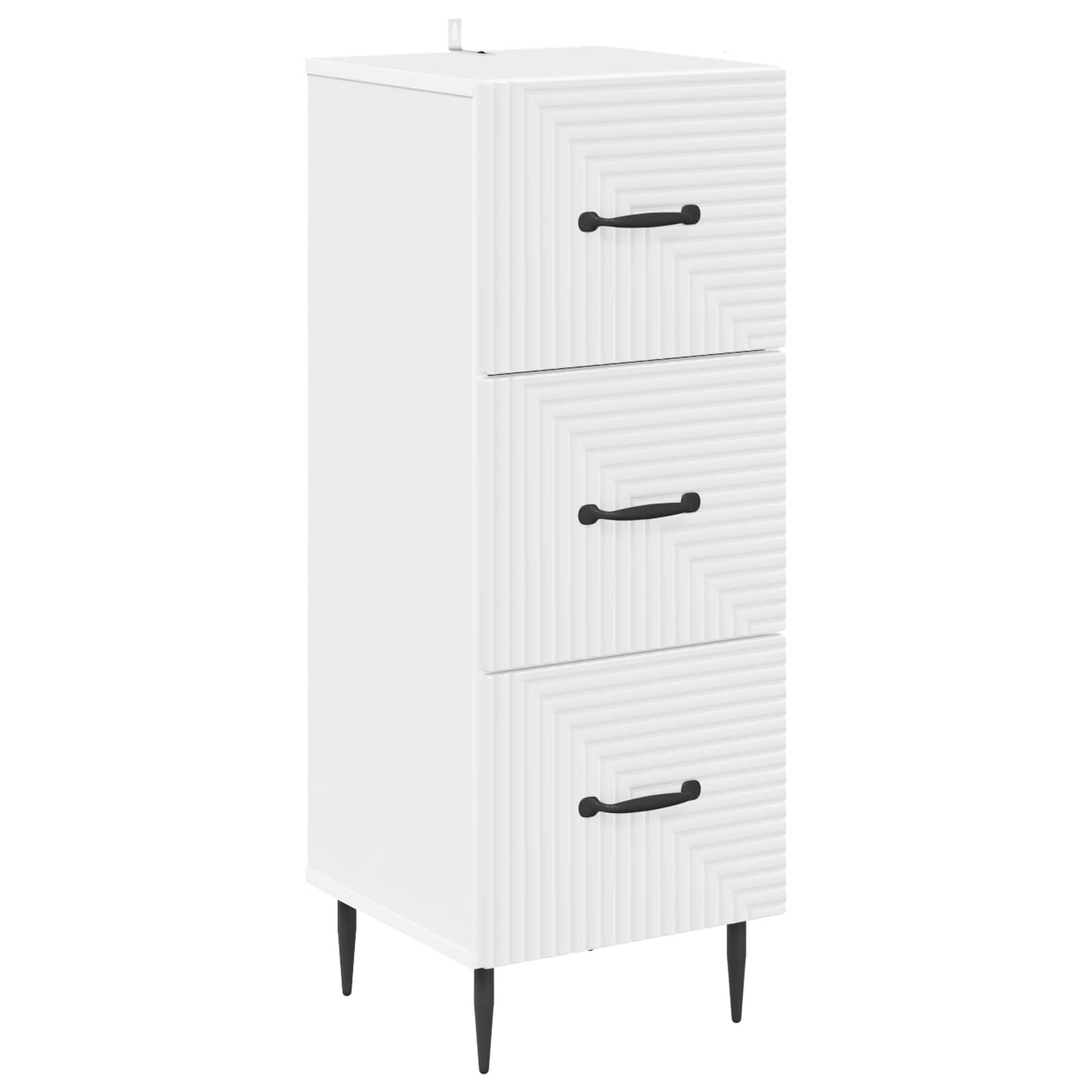 vidaXL Ladenkast Zwart 33 x 34,5 x 89,5 cm Bewerkt hout