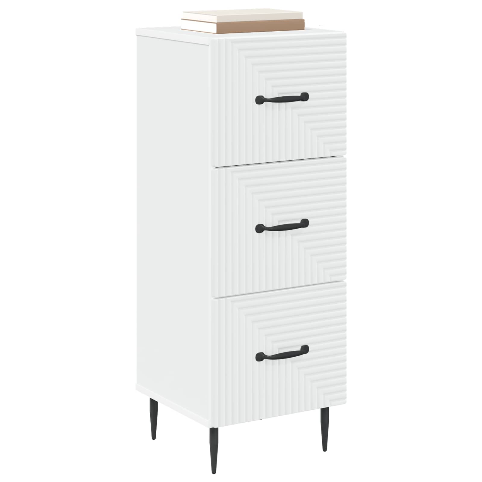 vidaXL Ladenkast Zwart 33 x 34,5 x 89,5 cm Bewerkt hout