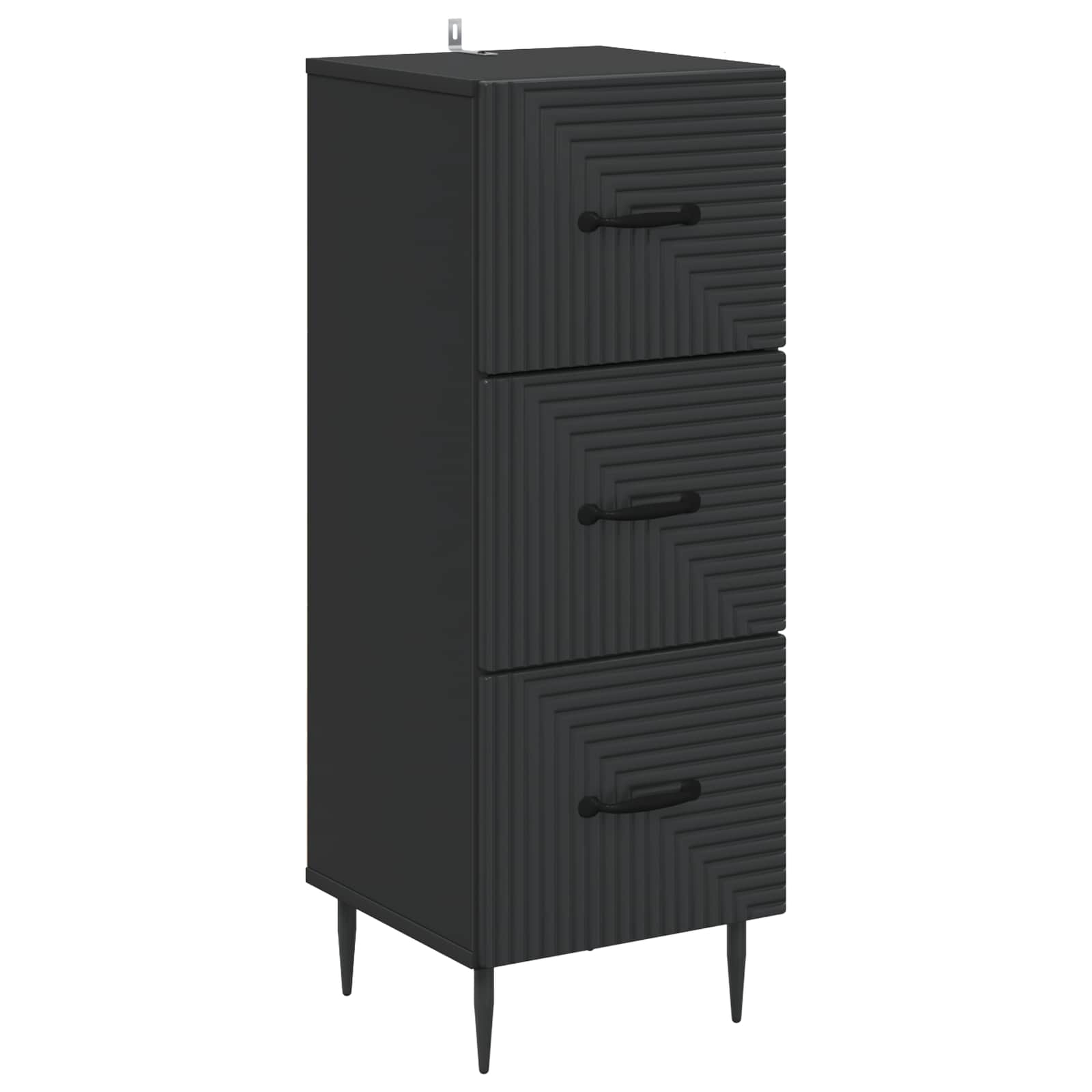 vidaXL Ladenkast Zwart 33 x 34,5 x 89,5 cm Bewerkt hout