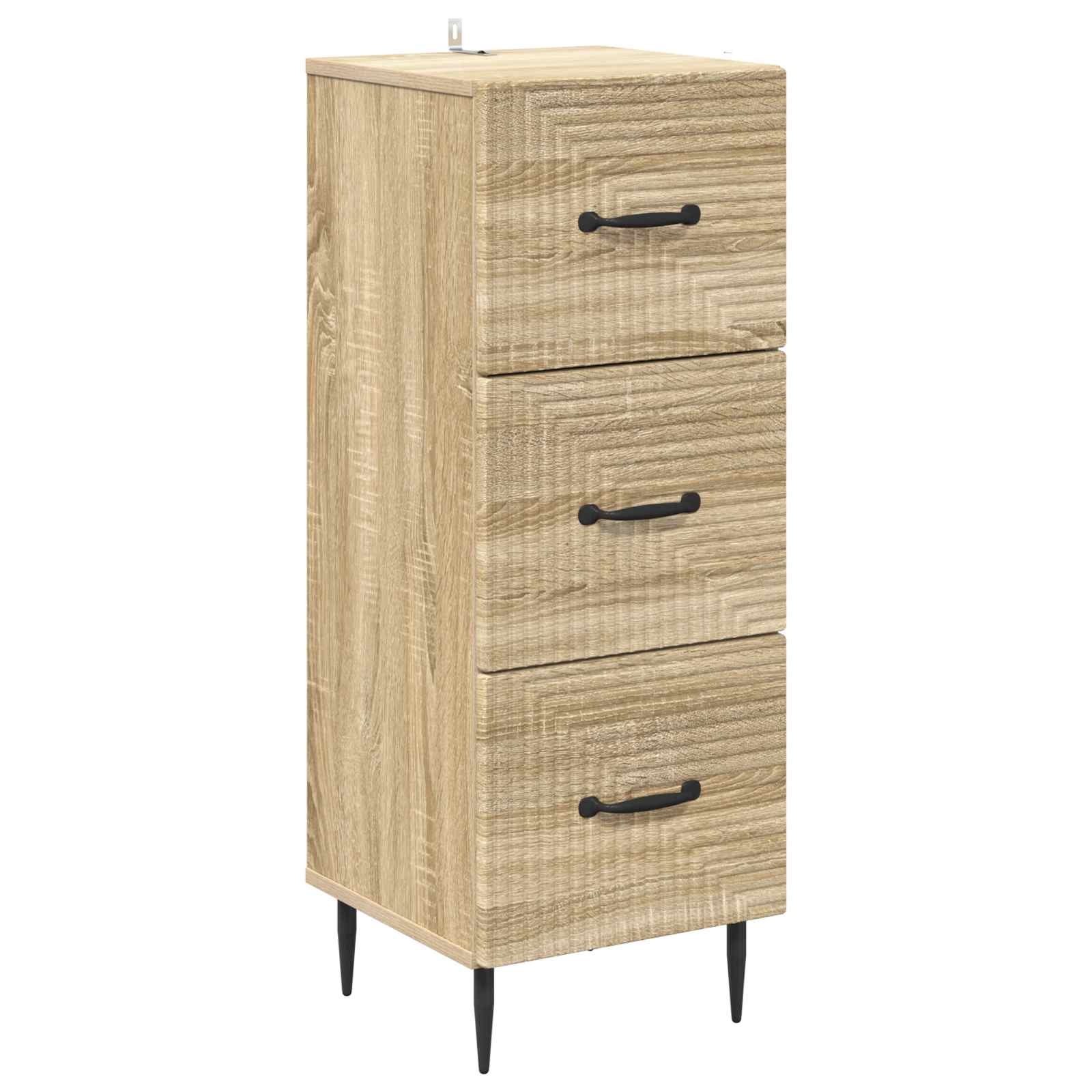 vidaXL Ladenkast Zwart 33 x 34,5 x 89,5 cm Bewerkt hout
