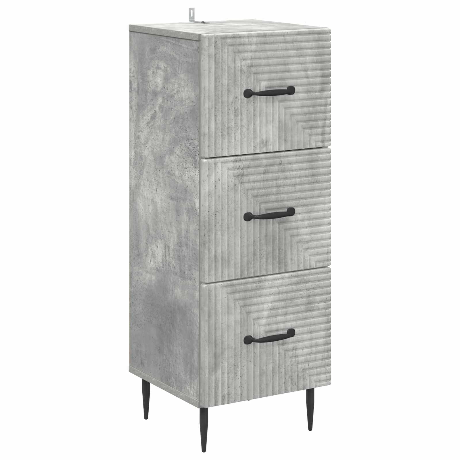 vidaXL Ladenkast Zwart 33 x 34,5 x 89,5 cm Bewerkt hout