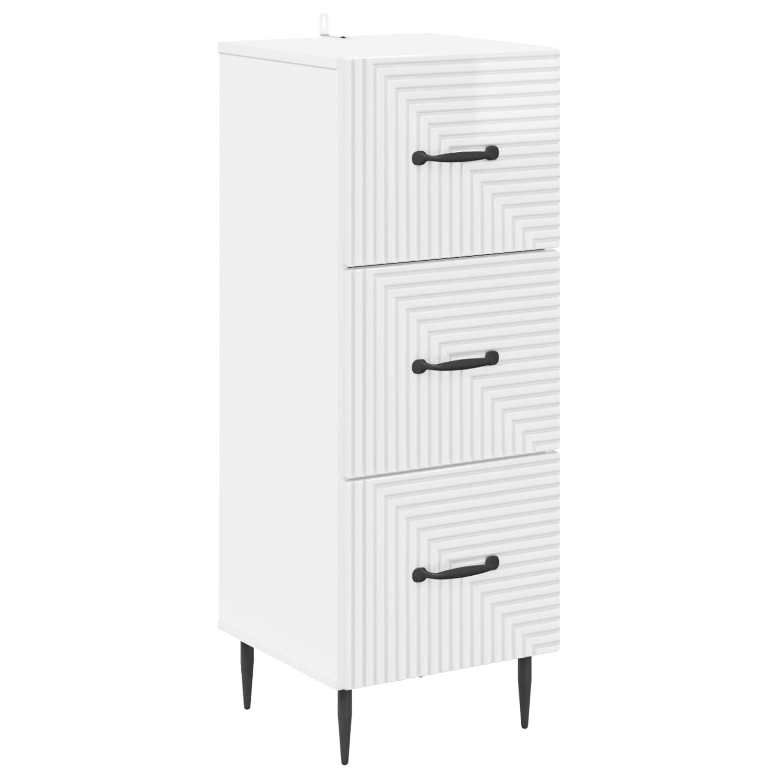 vidaXL Ladenkast Zwart 33 x 34,5 x 89,5 cm Bewerkt hout