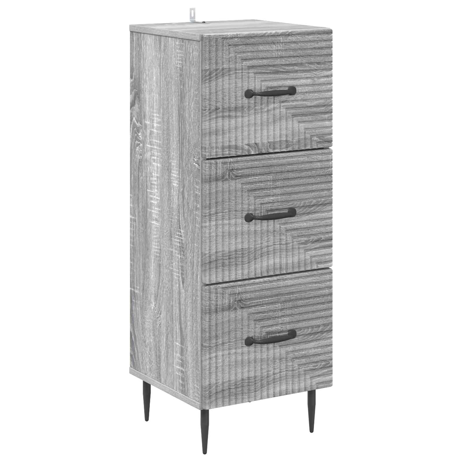 vidaXL Ladenkast Zwart 33 x 34,5 x 89,5 cm Bewerkt hout