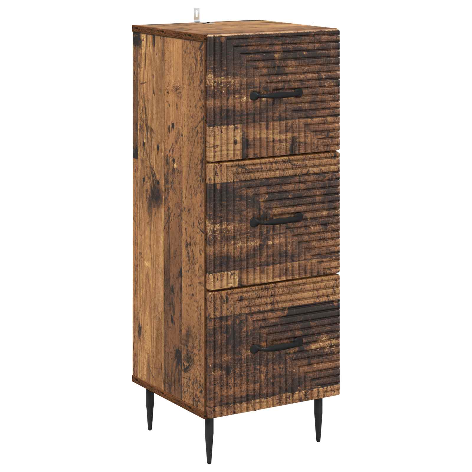 vidaXL Ladenkast Zwart 33 x 34,5 x 89,5 cm Bewerkt hout