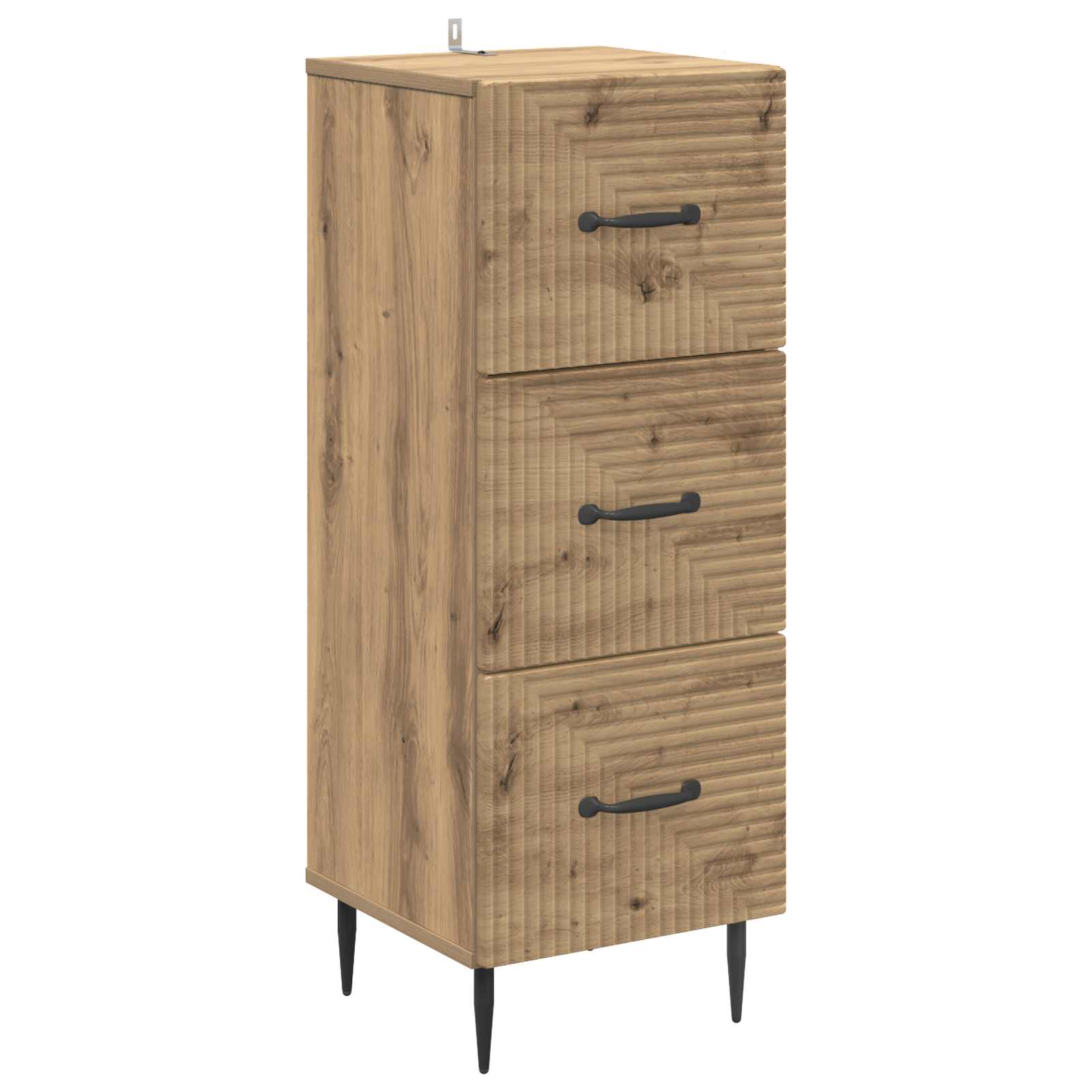 vidaXL Ladenkast Zwart 33 x 34,5 x 89,5 cm Bewerkt hout