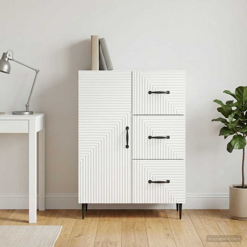 vidaXL Dressoir met lade Zwart 66 x 34,5 x 89,5 cm Bewerkt hout