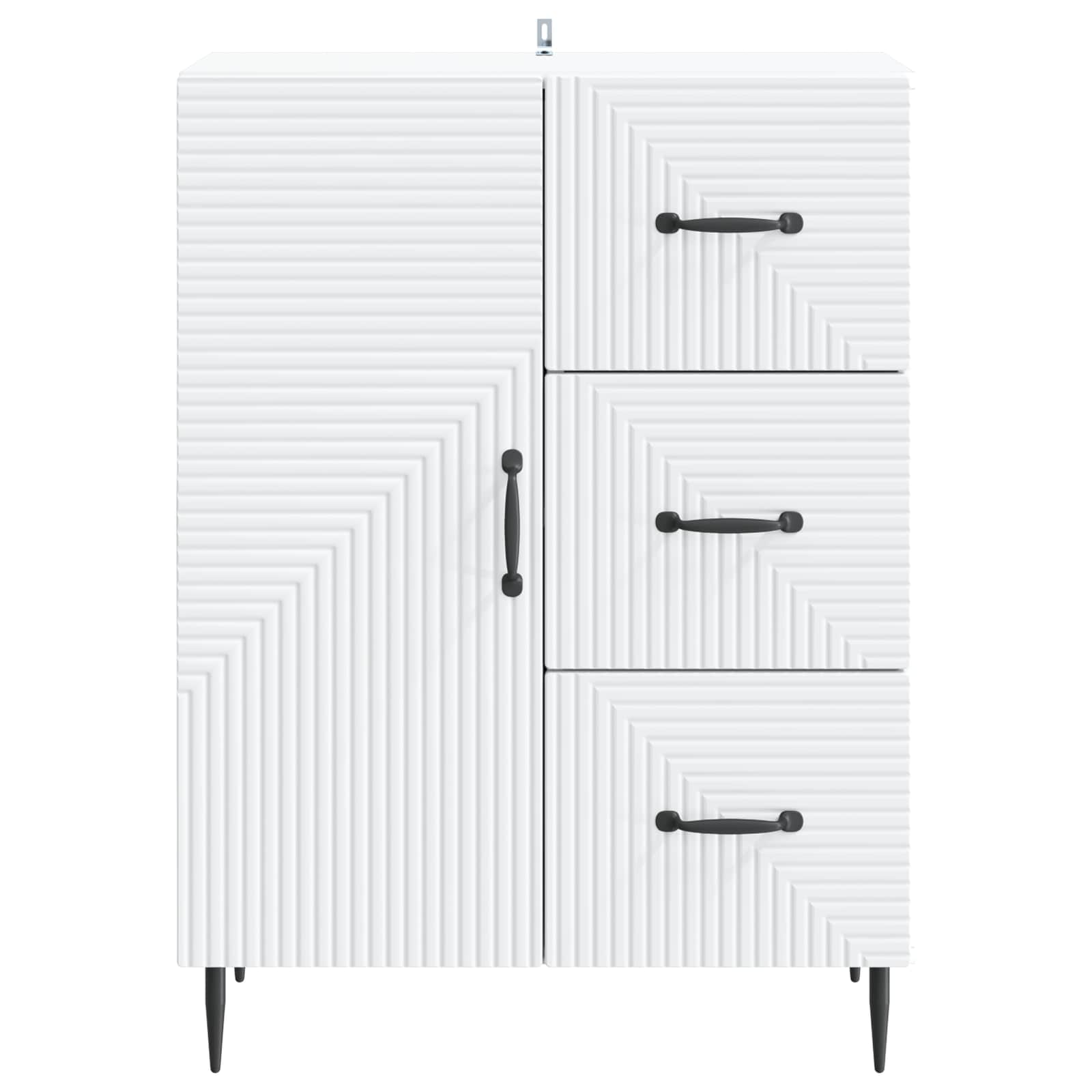 vidaXL Dressoir met lade Zwart 66 x 34,5 x 89,5 cm Bewerkt hout