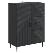 vidaXL Dressoir met lade Zwart 66 x 34,5 x 89,5 cm Bewerkt hout