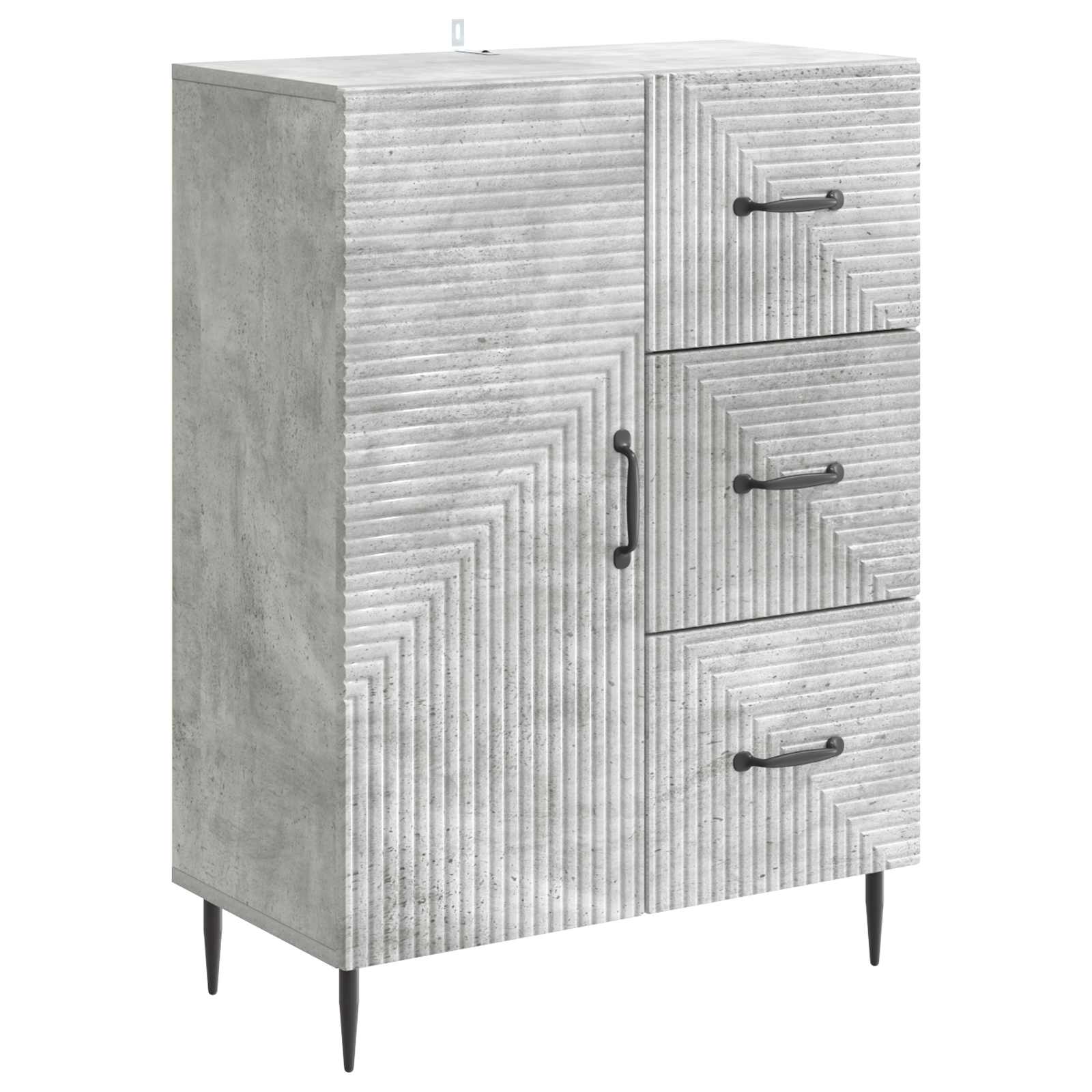 vidaXL Dressoir met lade Zwart 66 x 34,5 x 89,5 cm Bewerkt hout