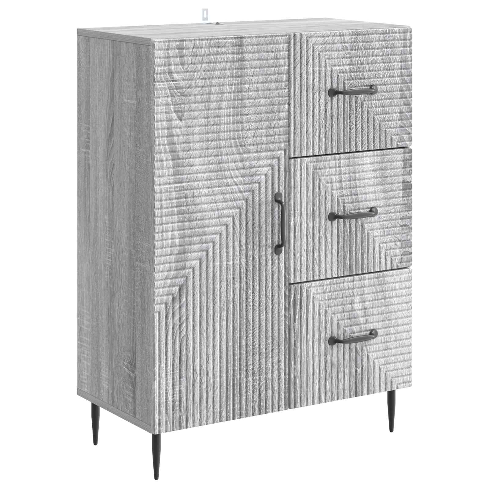 vidaXL Dressoir met lade Zwart 66 x 34,5 x 89,5 cm Bewerkt hout