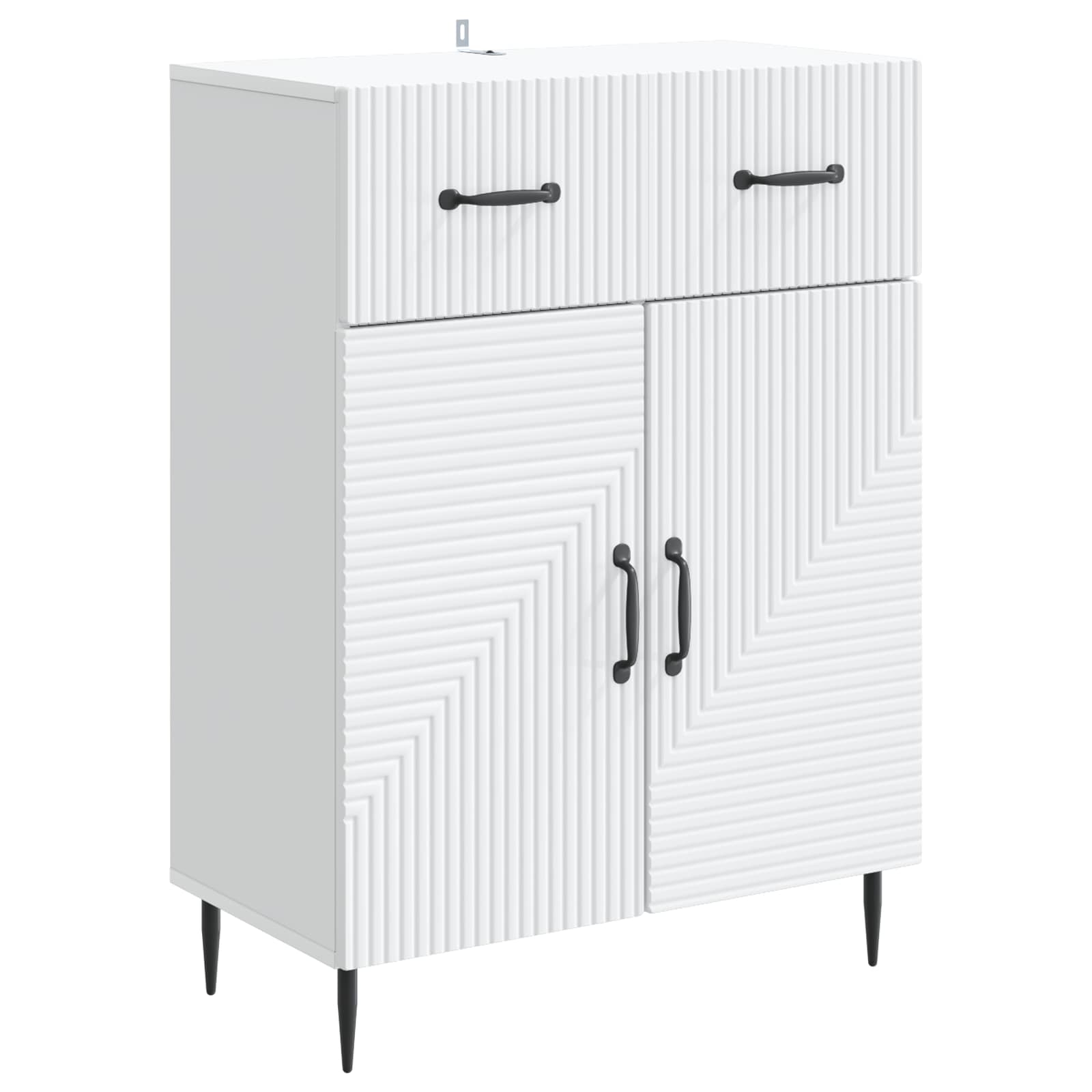 vidaXL Dressoir met lade Zwart 66 x 34,5 x 89,5 cm Bewerkt hout